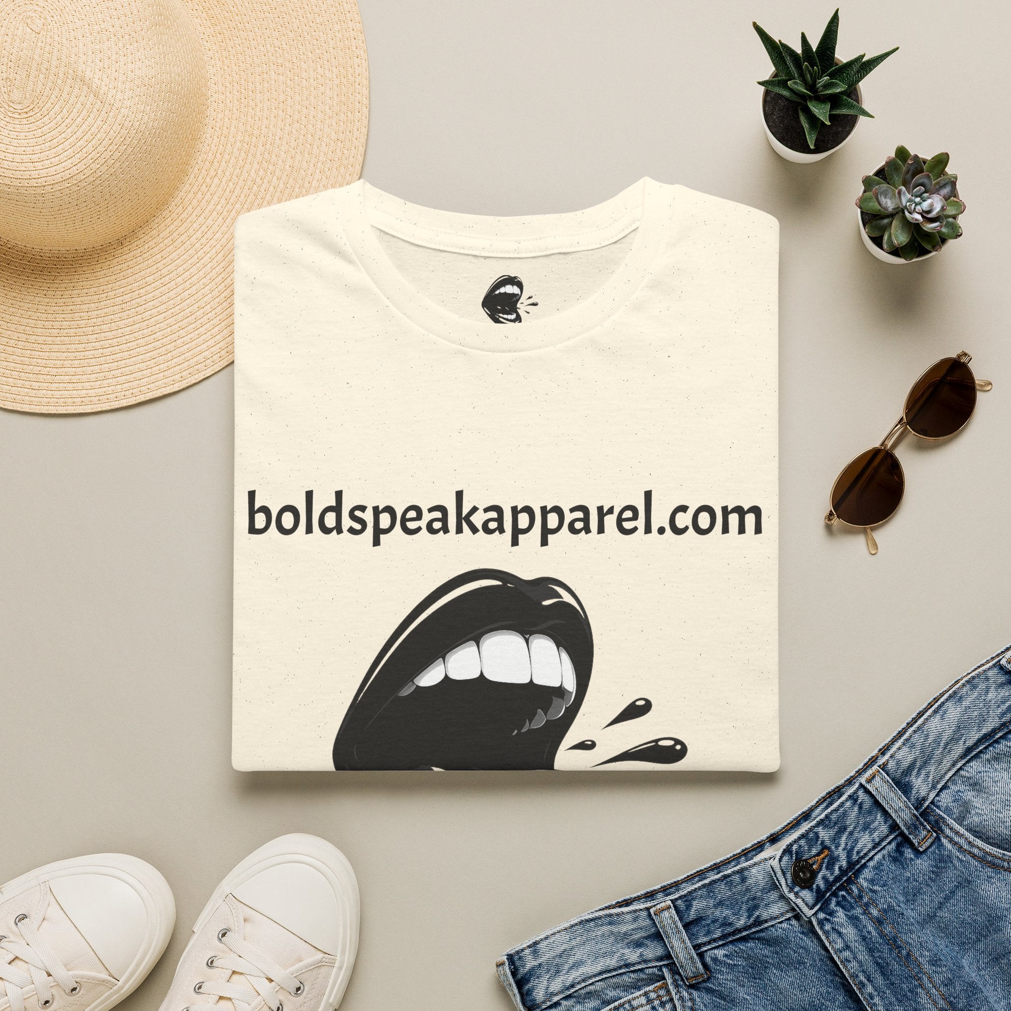 Graphic T-Shirt — 'boldspeakapparel.com' Screaming Mouth Design