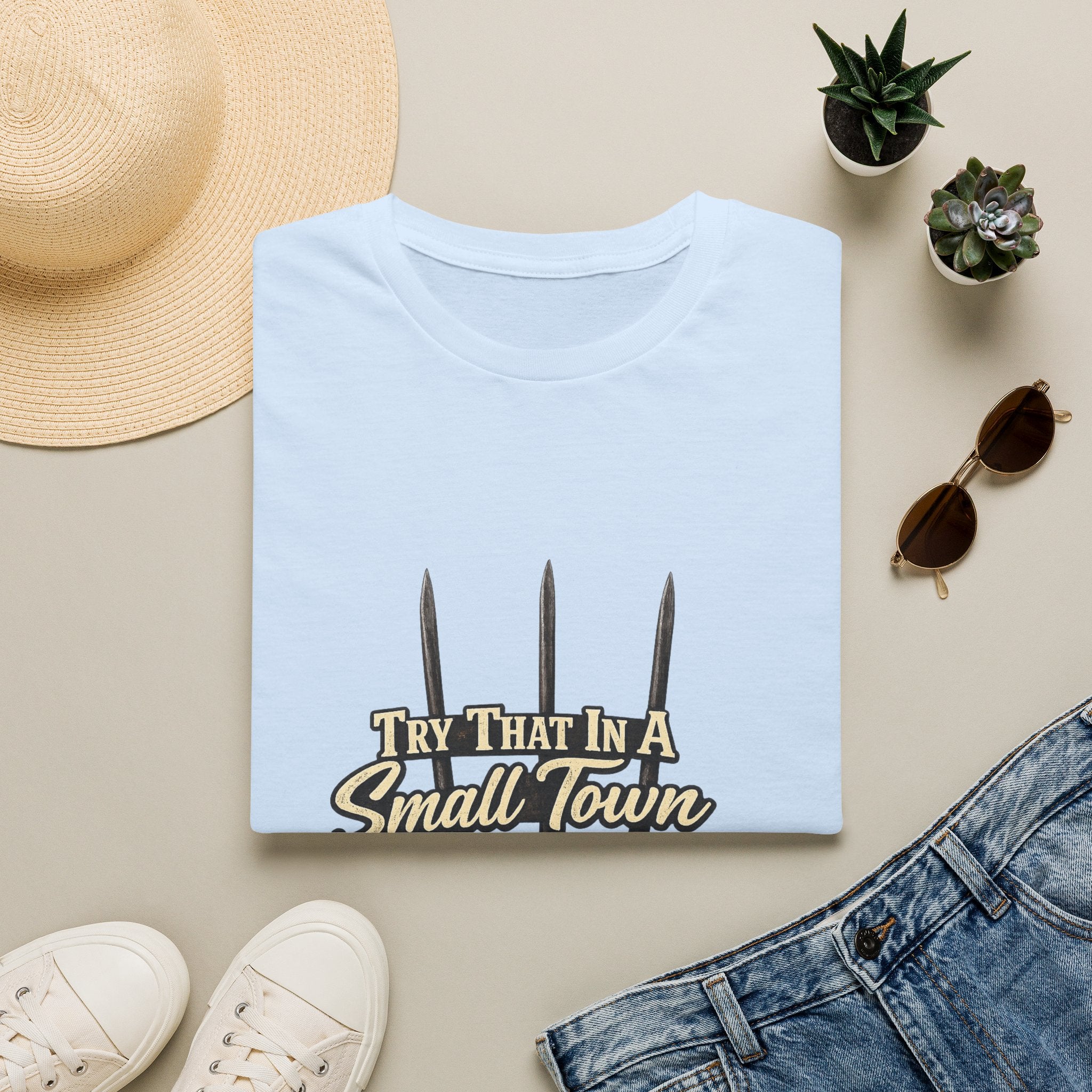 T‑Shirt — "Try That in a Small Town" Pitchfork Graphic Tee