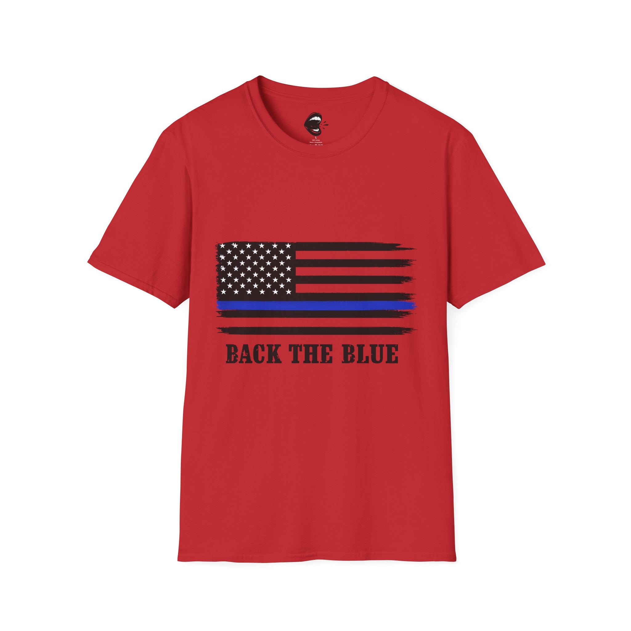 T-Shirt — Thin Blue Line American Flag "Back The Blue" Patrol Tee