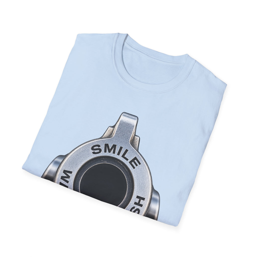 T-Shirt — 'Smile Wait For Flash' Camera Shutter Graphic