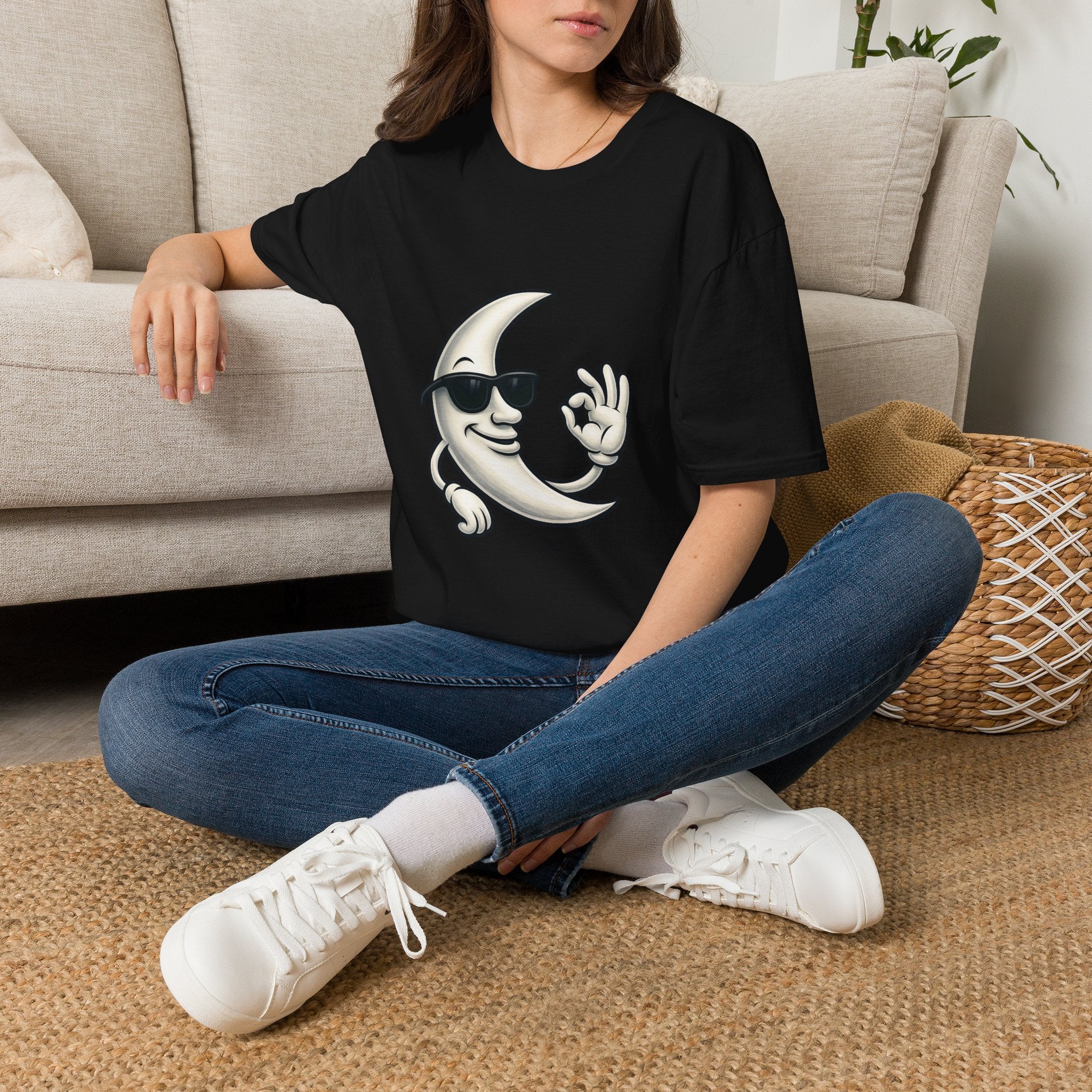 Cool Moon Graphic T-Shirt — Sunglasses Moon