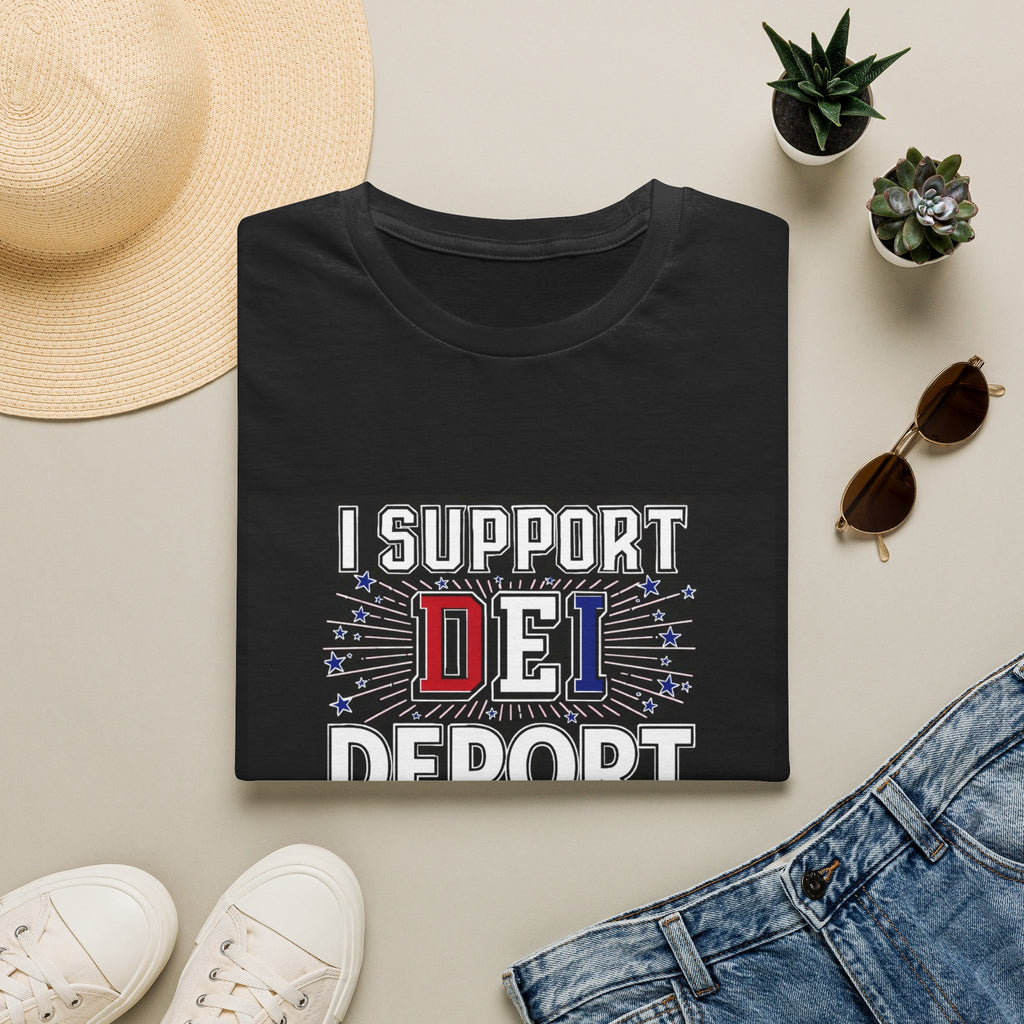 Political Statement T-Shirt — "I Support, Deport Every Illegal" Patriotic Graphic Tee