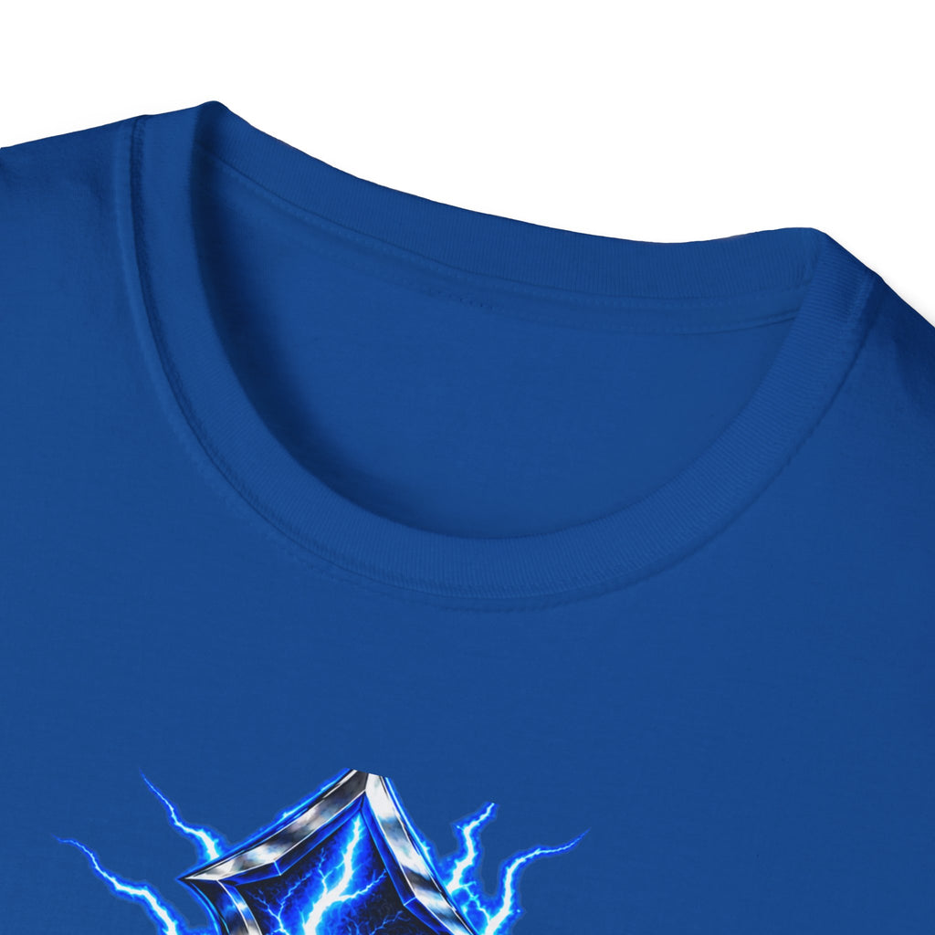 Electric Blue Cross T-Shirt – Lightning Church Graphic Tee