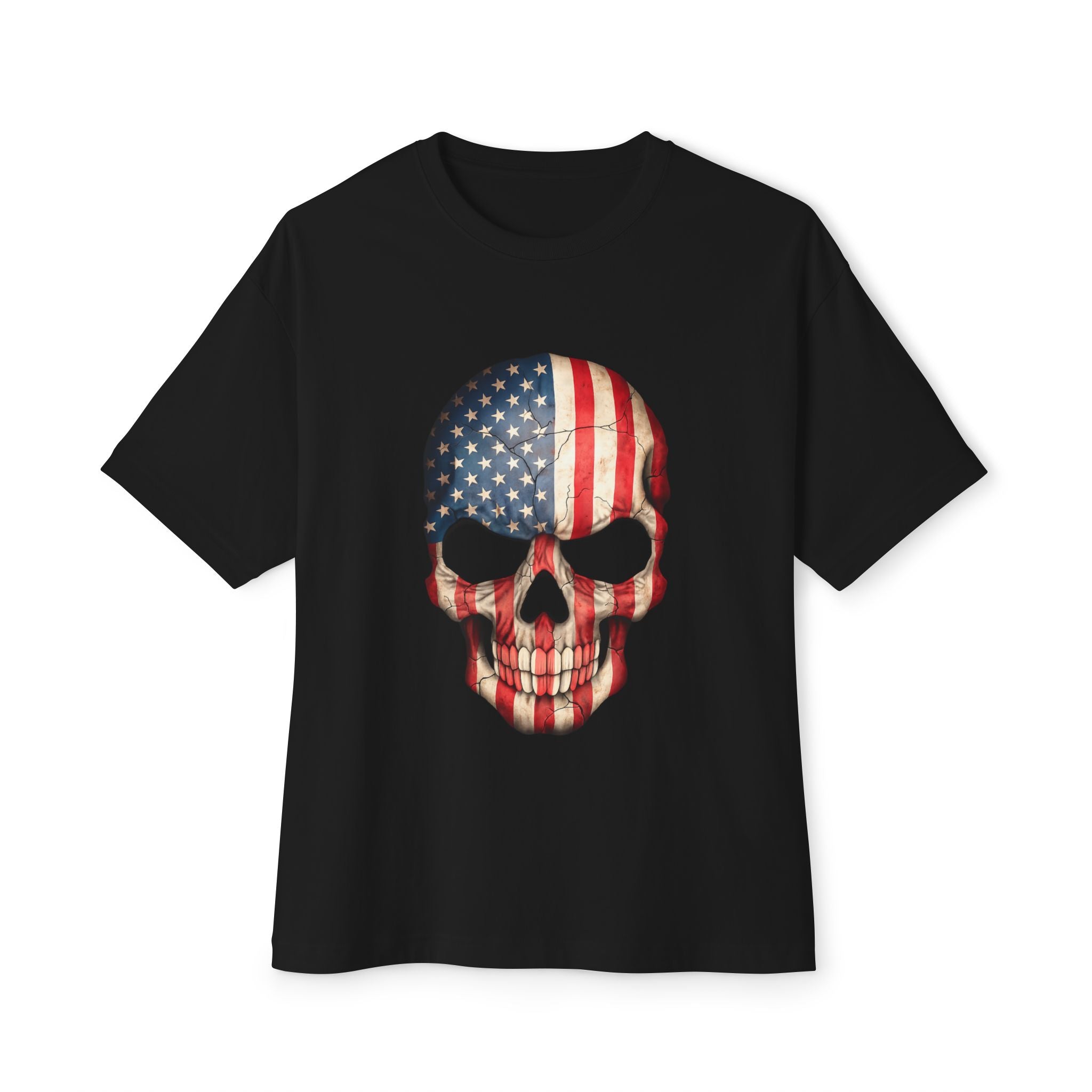 American Flag Skull Tee — Patriotic Graphic T-Shirt