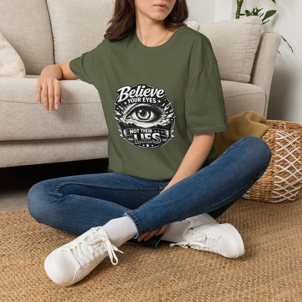 Believe Your Eyes T-Shirt — Vintage All-Seeing Eye Graphic Tee