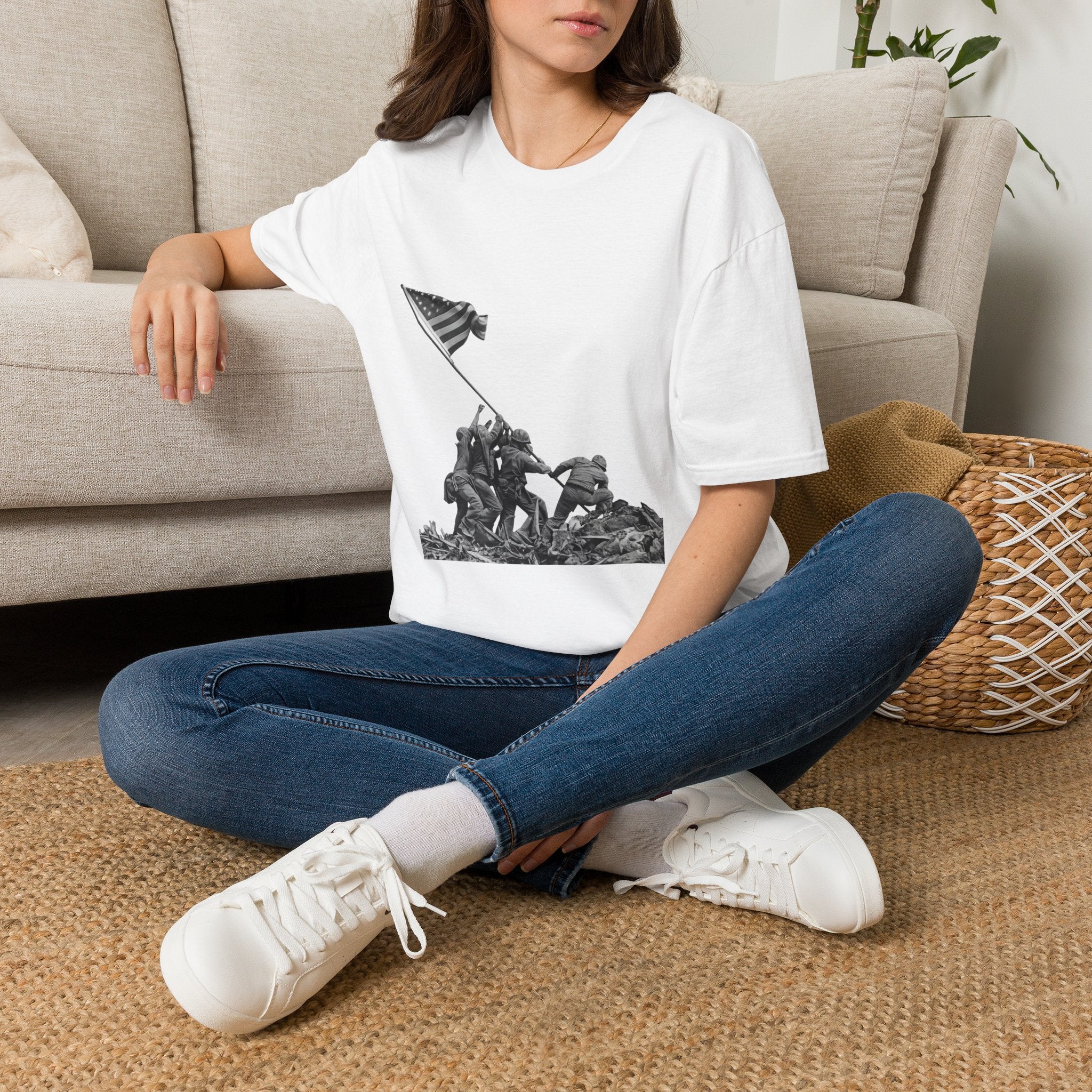 Iwo Jima Flag Raising T-Shirt — WWII Memorial Tribute Tee