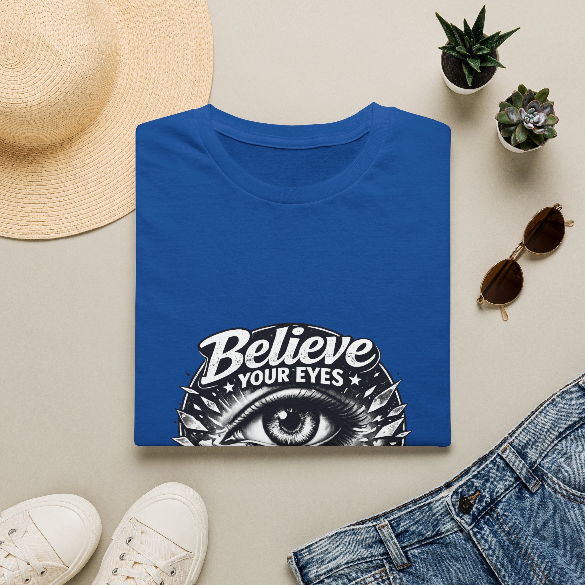 Believe Your Eyes T-Shirt — Vintage All-Seeing Eye Graphic Tee