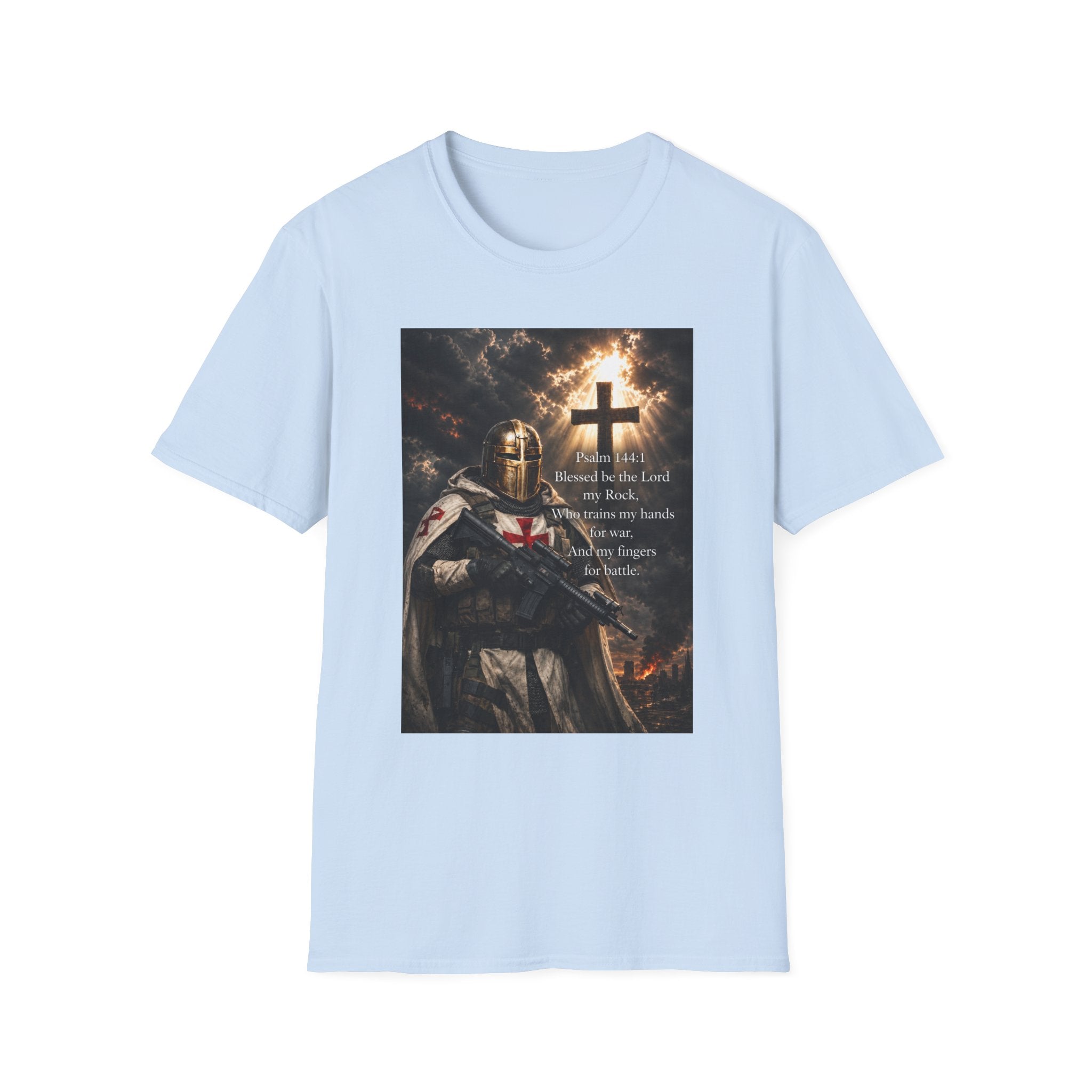 Christian Knight T-Shirt — Psalm 18:1 Faith & Strength Tee
