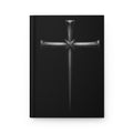 Hardcover Journal — Dark Cross & American Flag Skull Notebook
