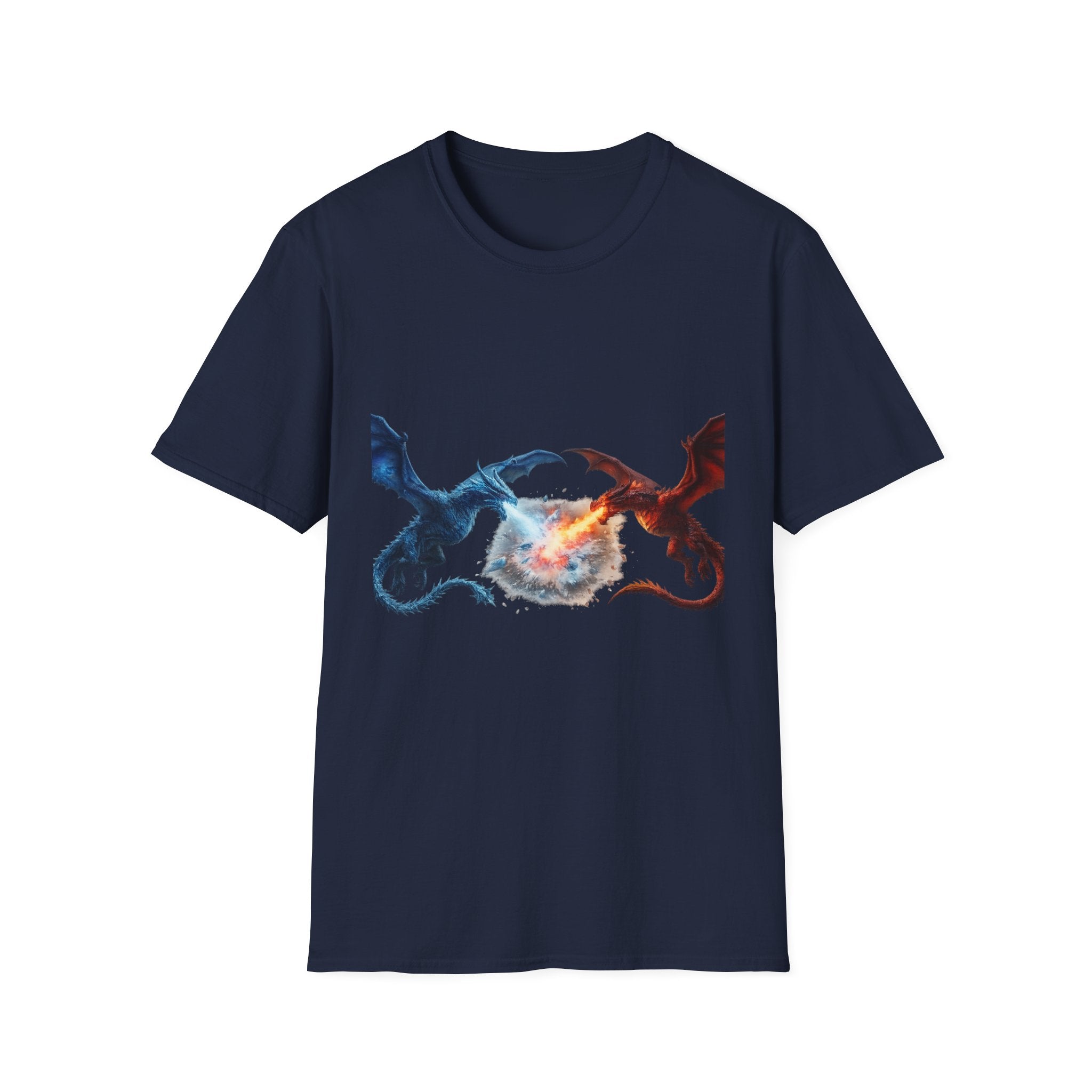Dragon Duel T-Shirt — Fire vs Ice- Wyverns Graphic Tee