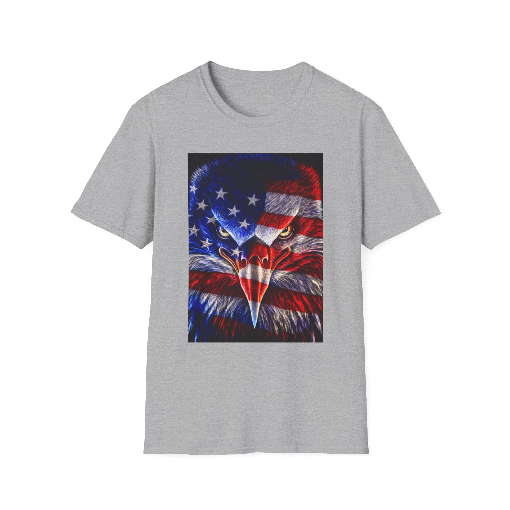 Patriotic Eagle T-Shirt — American Flag Bald Eagle Graphic Tee