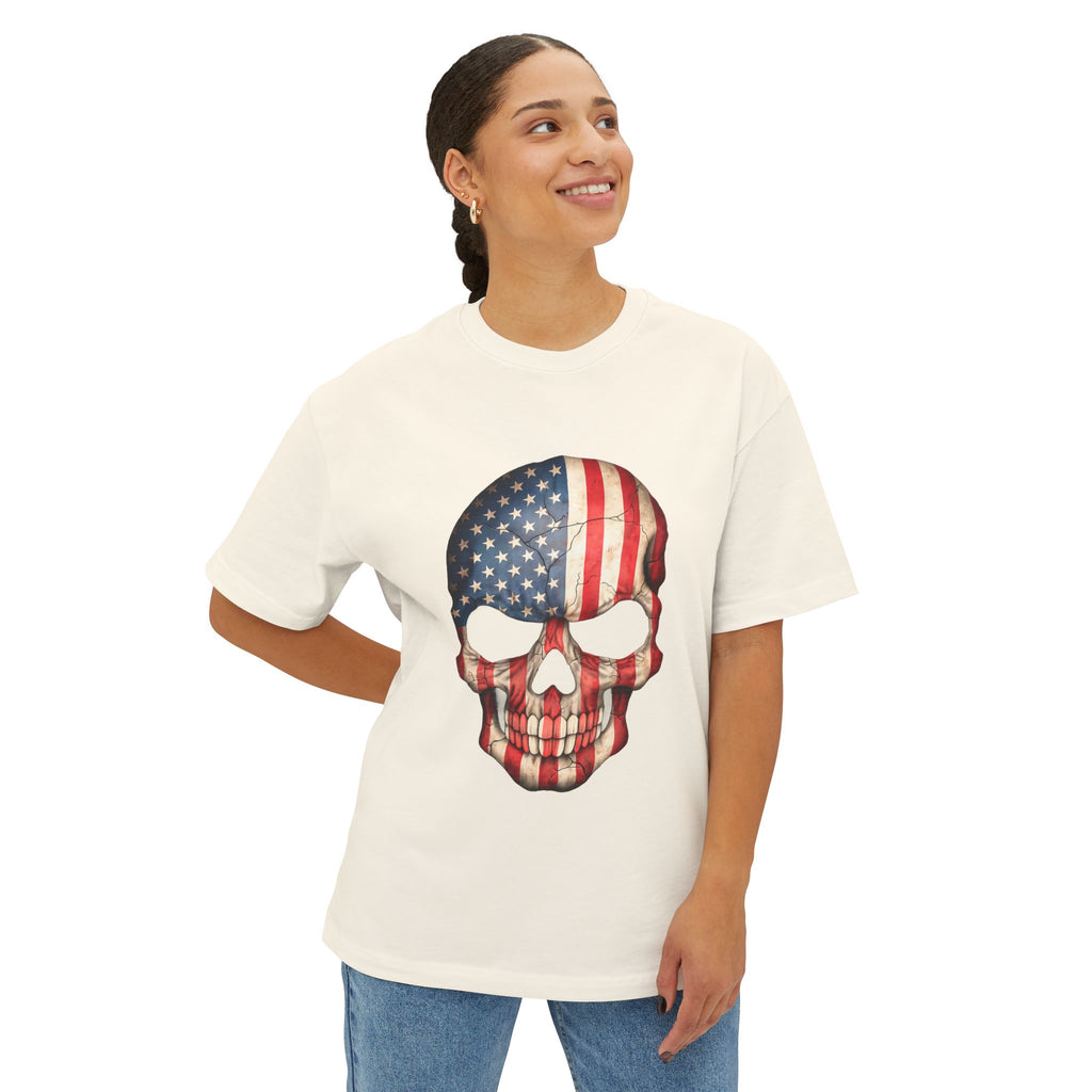 American Flag Skull Tee — Patriotic Graphic T-Shirt