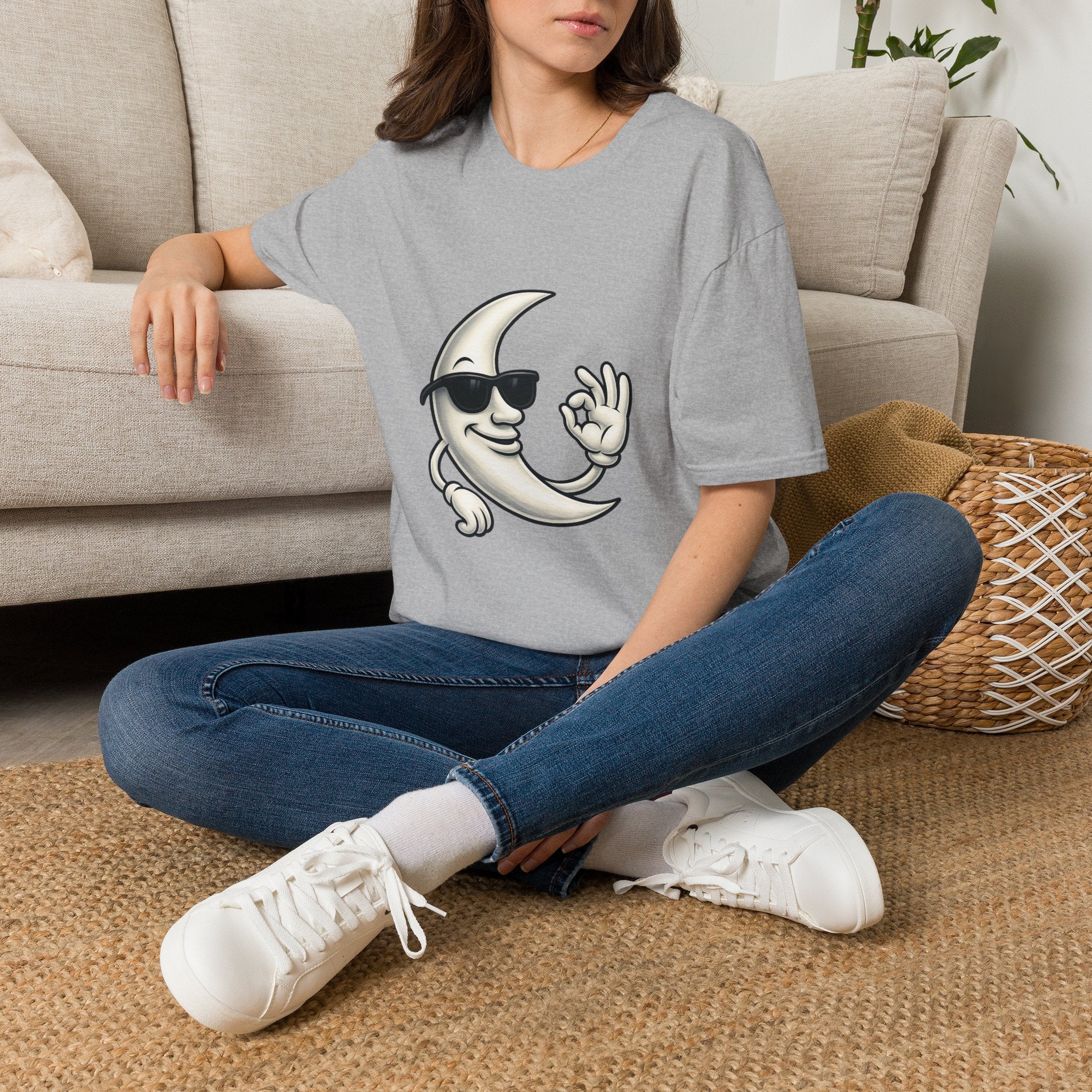 Cool Moon Graphic T-Shirt — Sunglasses Moon