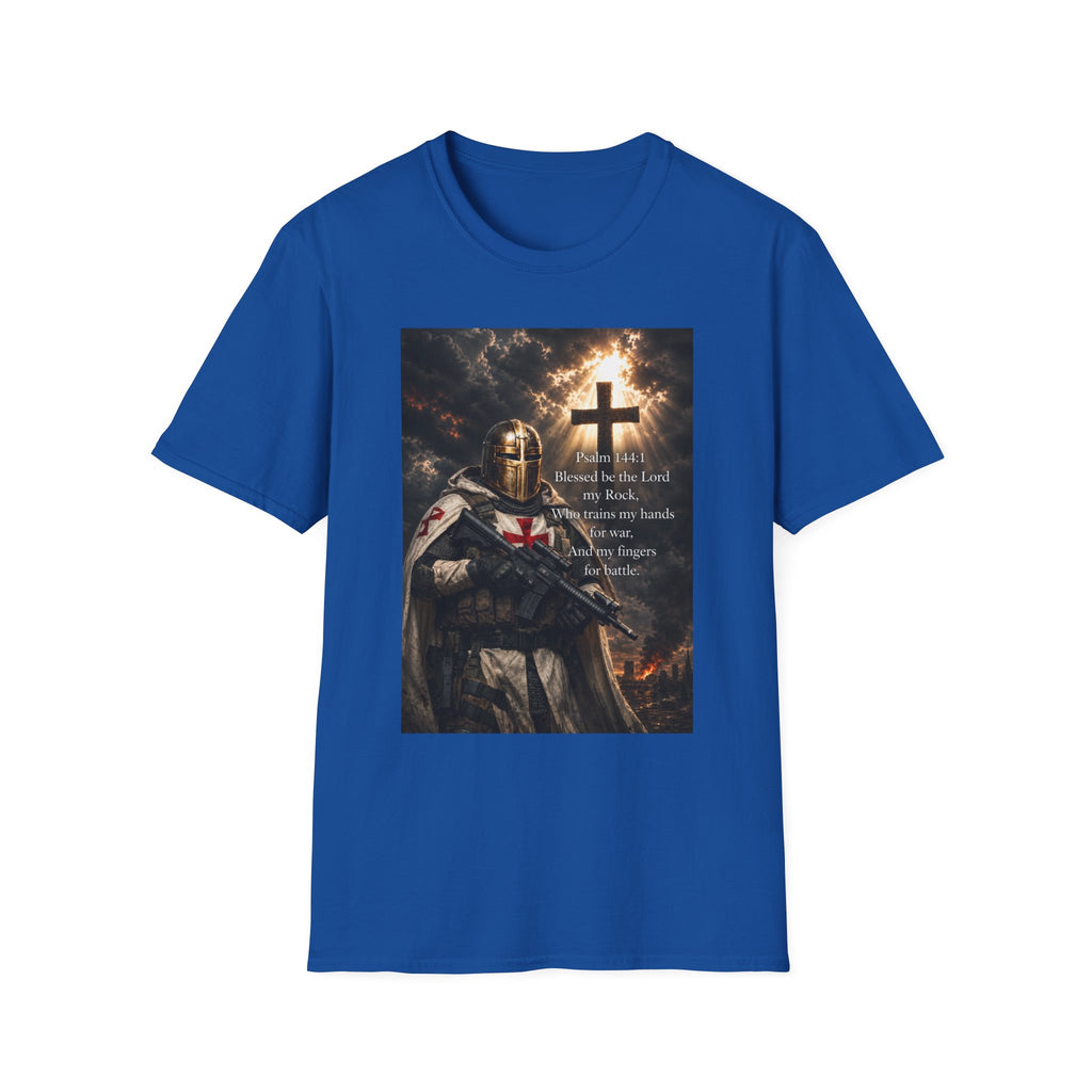 Christian Knight T-Shirt — Psalm 18:1 Faith & Strength Tee