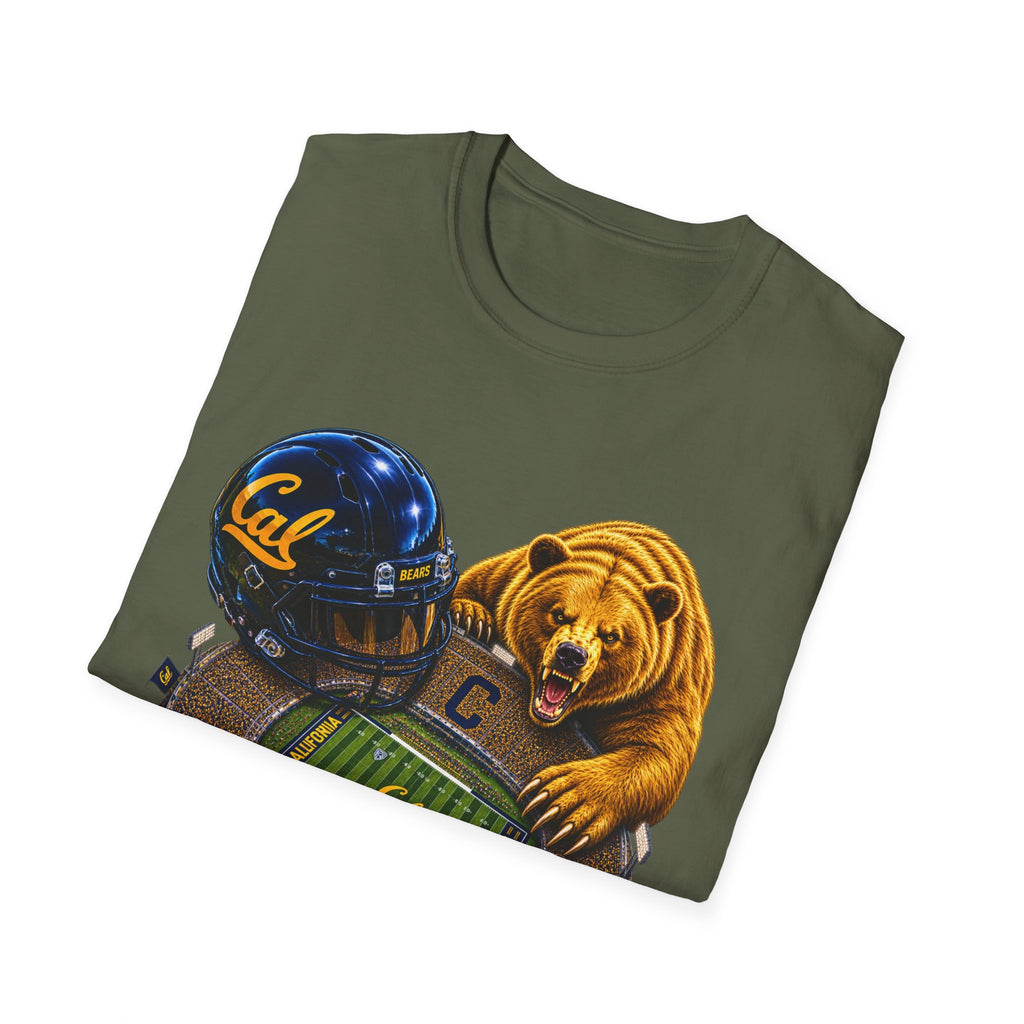 Cal Bears Football Stadium T-Shirt — Golden Bear Helmet Stadium Graphic