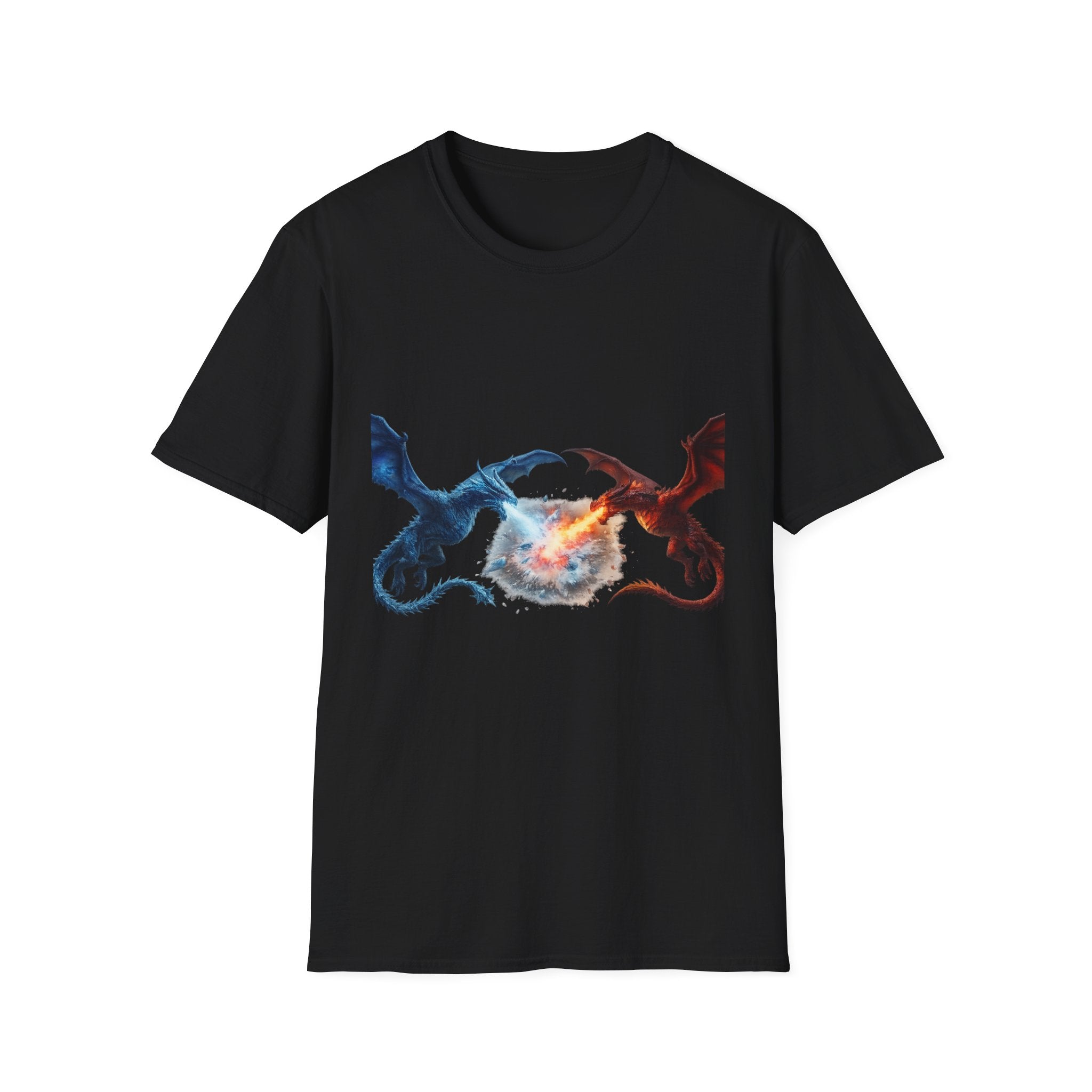 Dragon Duel T-Shirt — Fire vs Ice- Wyverns Graphic Tee