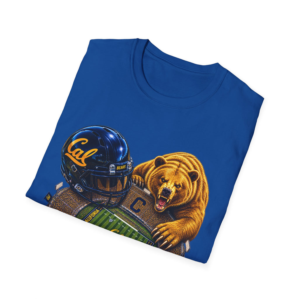 Cal Bears Football Stadium T-Shirt — Golden Bear Helmet Stadium Graphic
