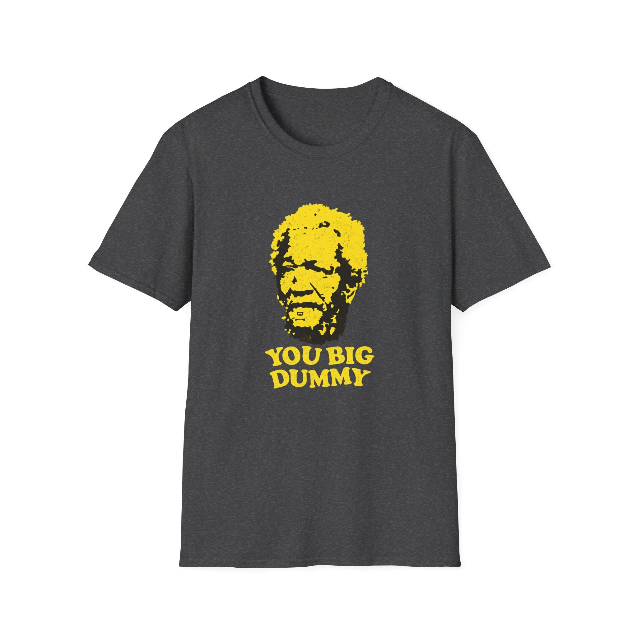 Graphic T-Shirt — Yellow Pop Art Face "You Big Dummy" Retro Humor Tee