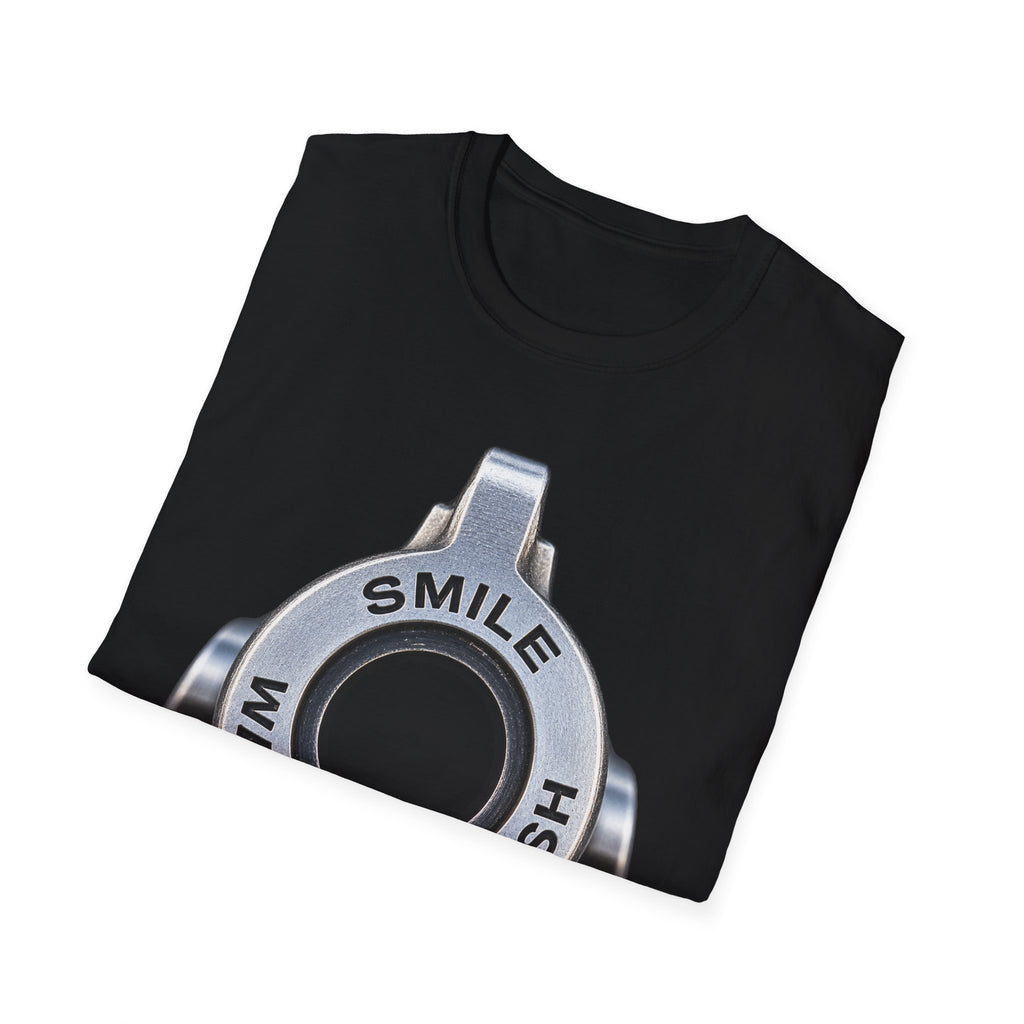T-Shirt — 'Smile Wait For Flash' Camera Shutter Graphic