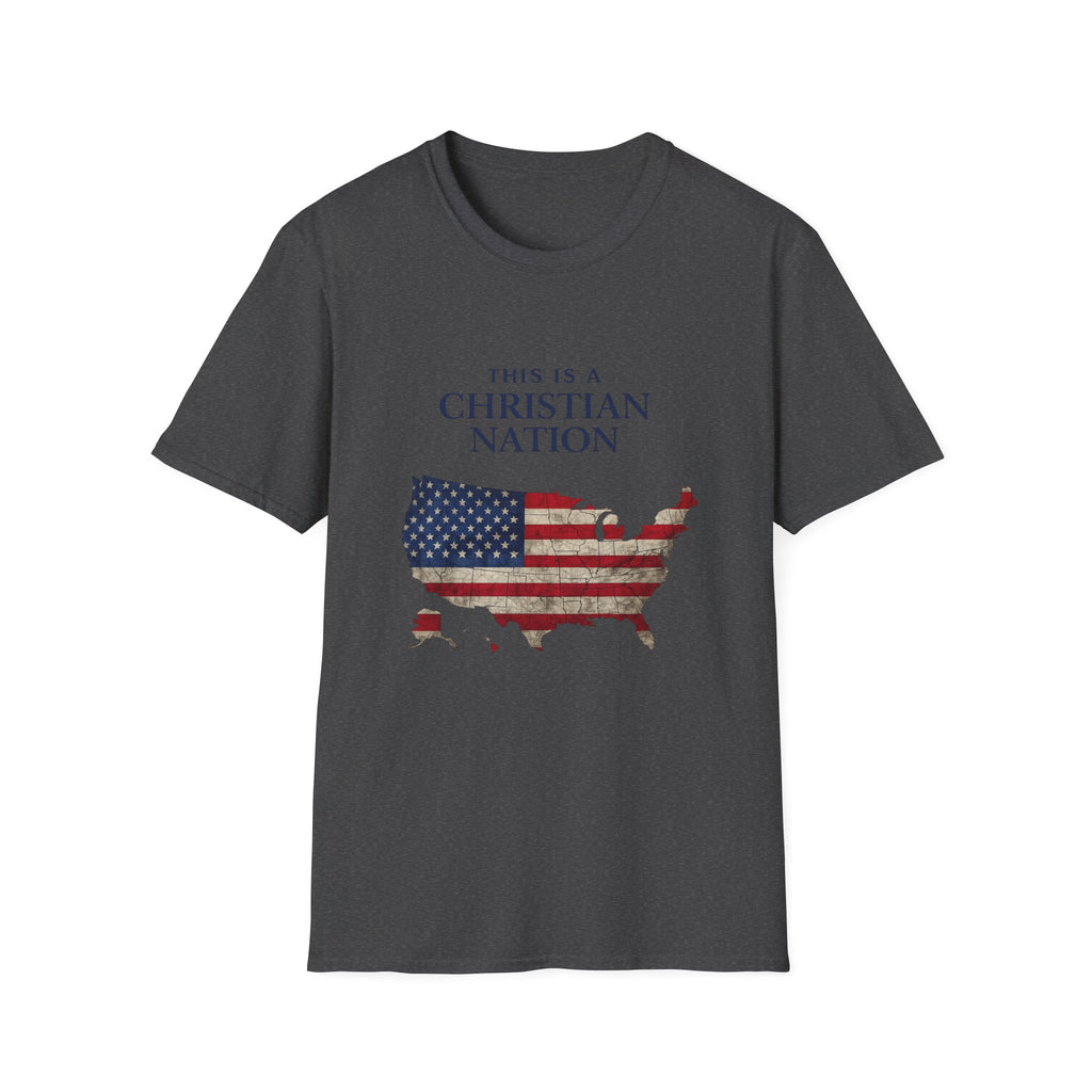 Christian Nation T-Shirt — America Flag Map Graphic