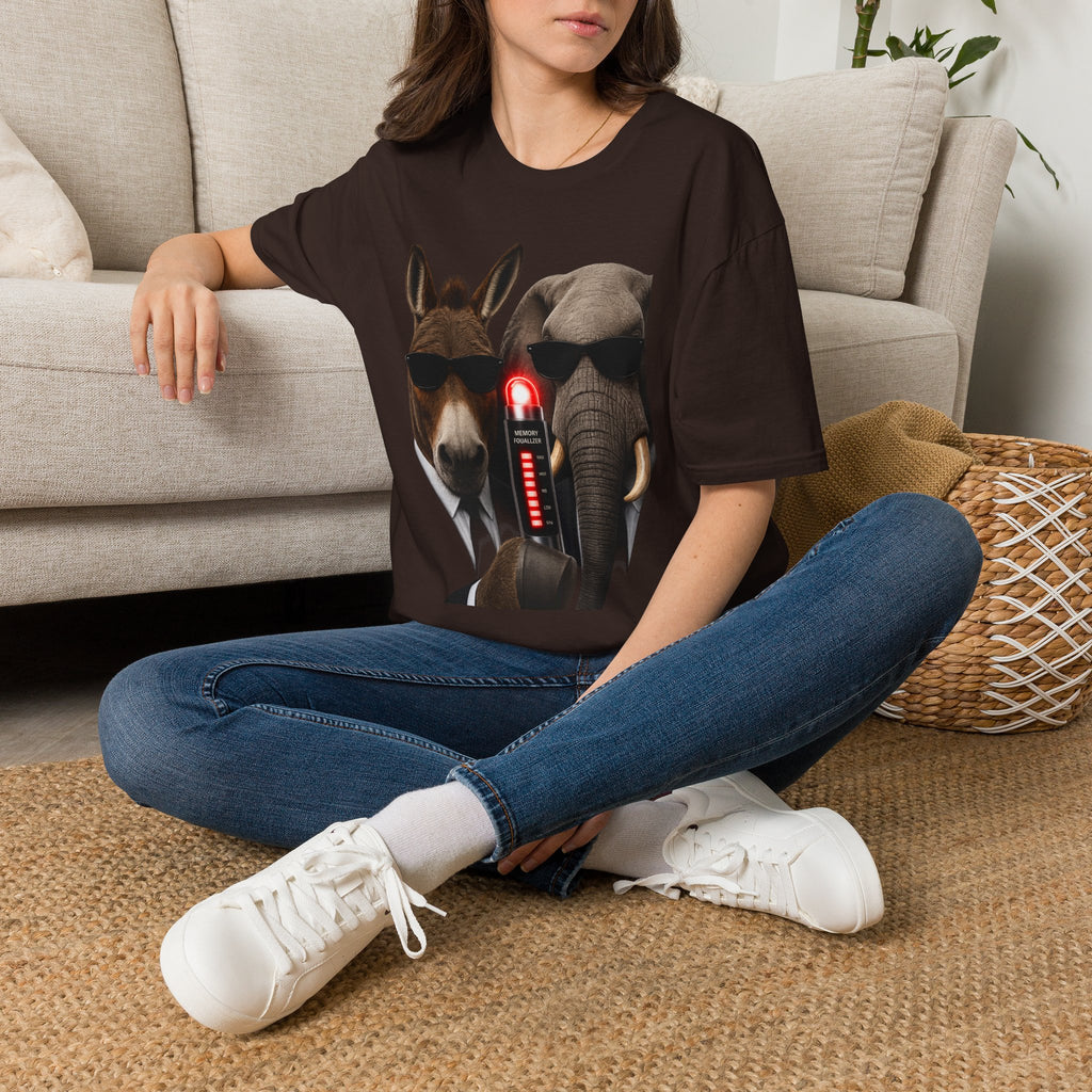Funny Donkey & Elephant Sunglasses T-Shirt — Political Animal Humor Tee