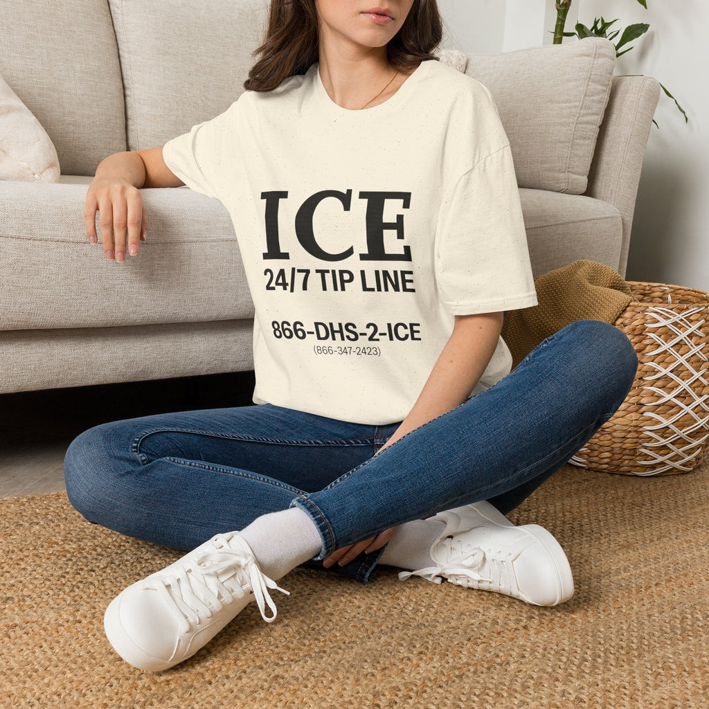 ICE 24/7 Tip Line T-Shirt — Funny ICE Hotline Graphic Tee
