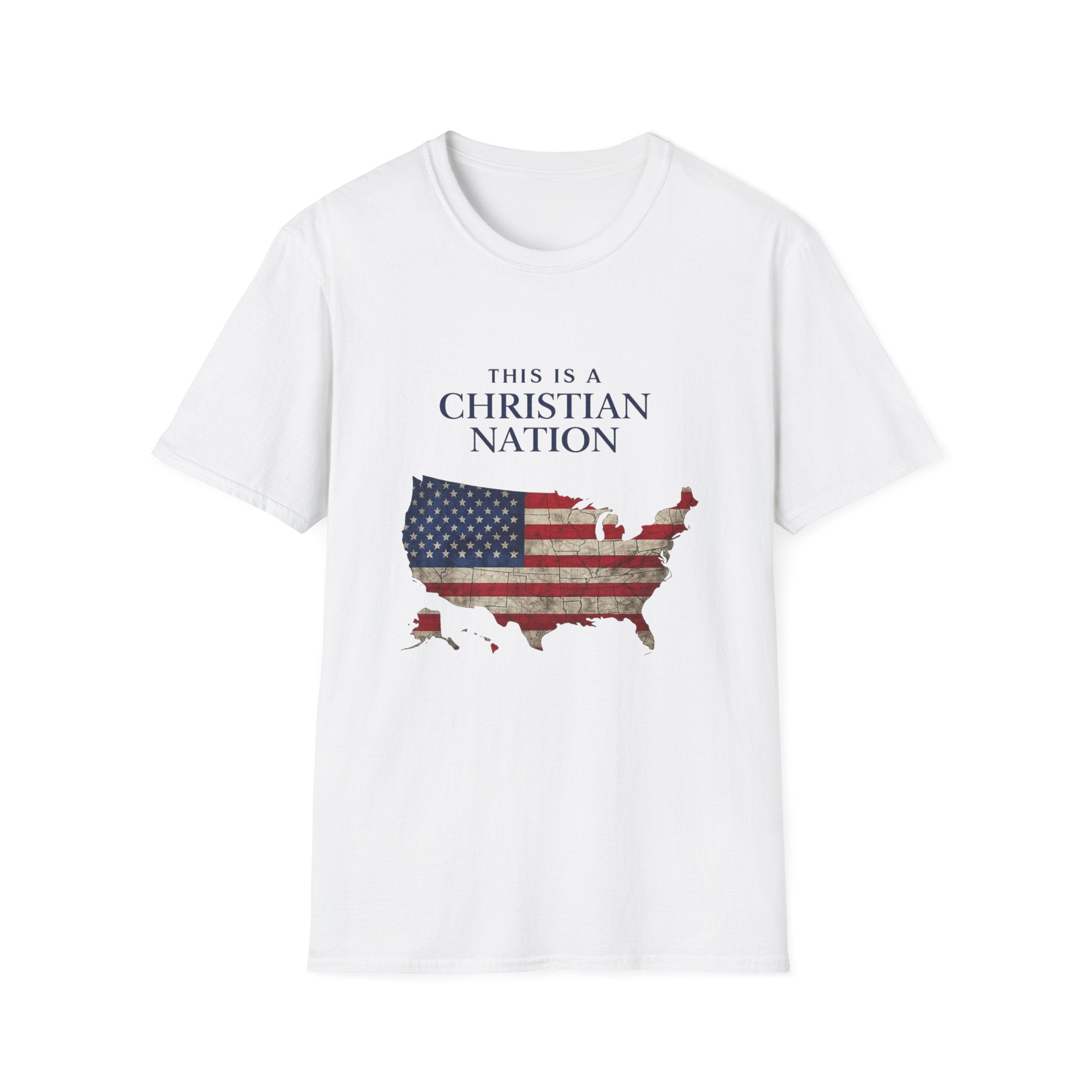 Christian Nation T-Shirt — America Flag Map Graphic