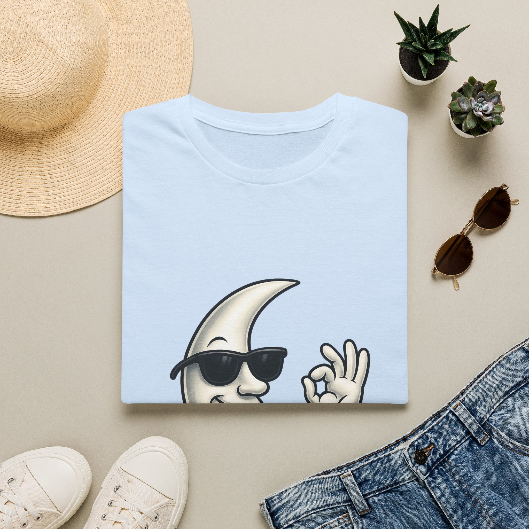 Cool Moon Graphic T-Shirt — Sunglasses Moon