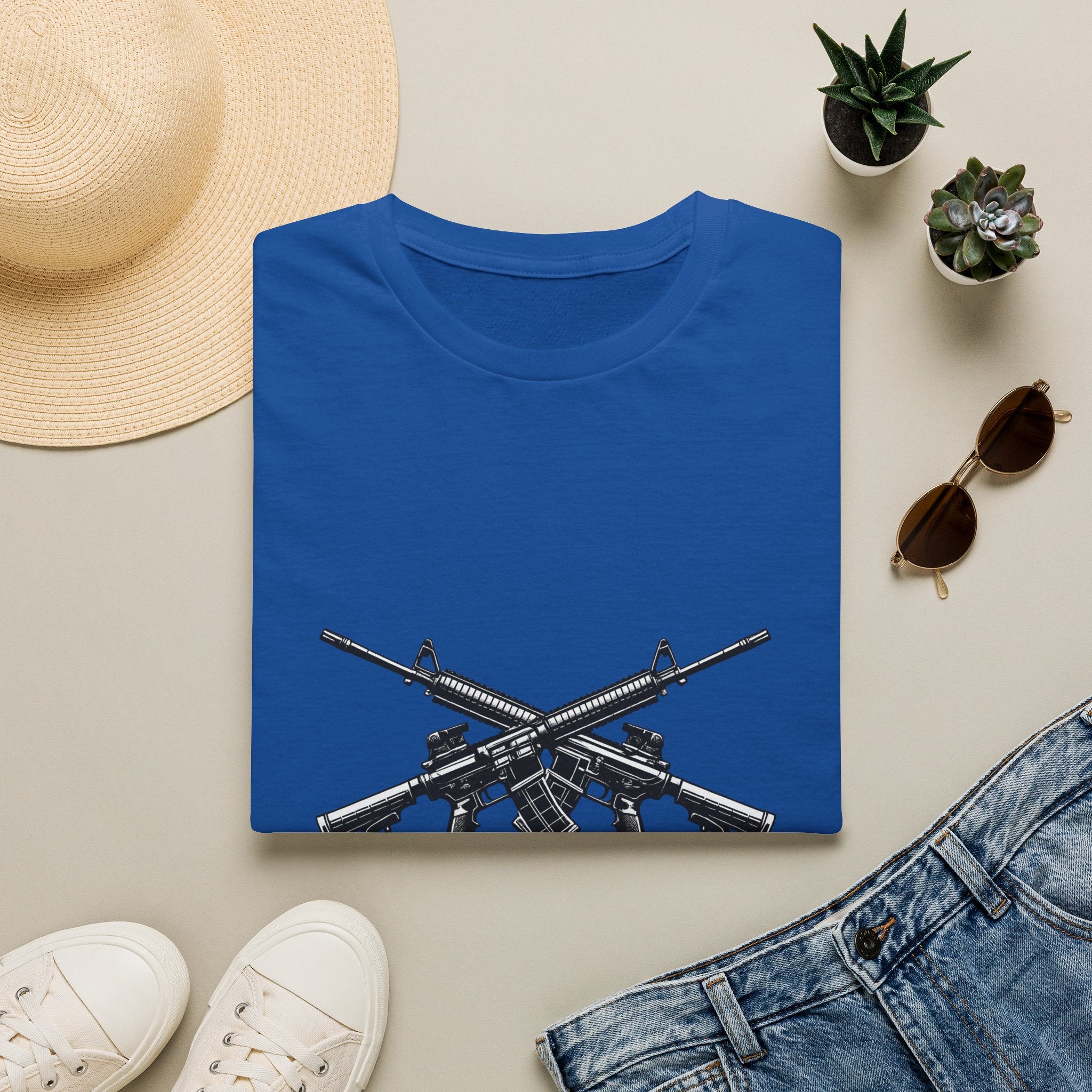 T‑Shirt — "Shall Not Be Infringed" Crossed Rifles 2nd Amendment Tee