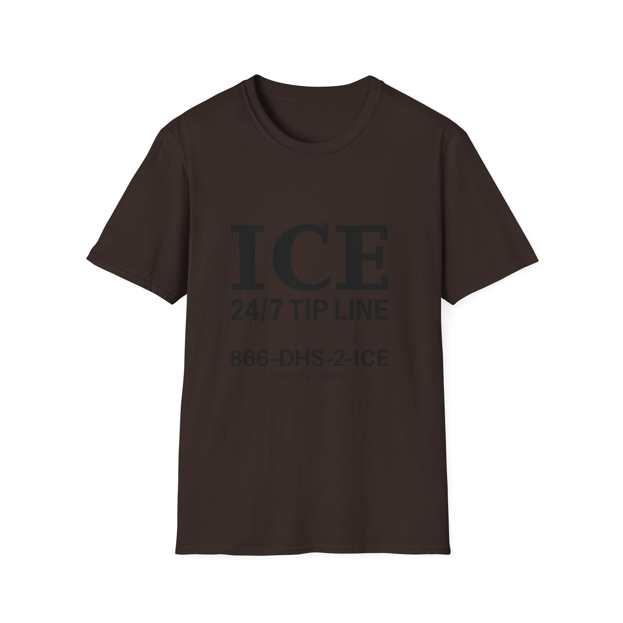ICE 24/7 Tip Line T-Shirt — Funny ICE Hotline Graphic Tee