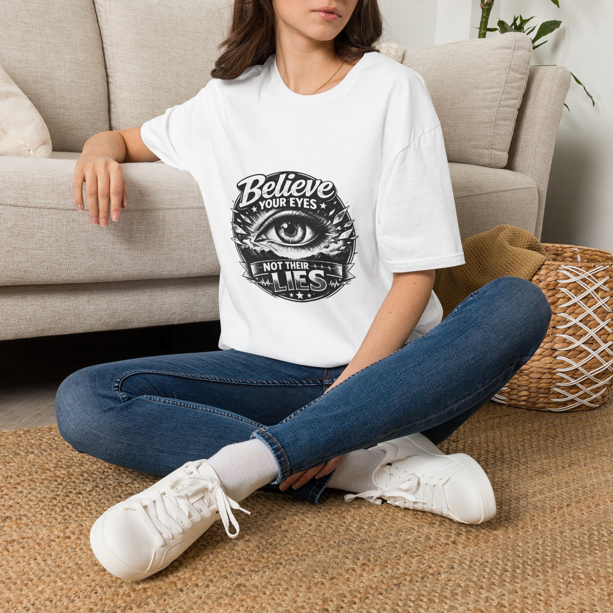 Believe Your Eyes T-Shirt — Vintage All-Seeing Eye Graphic Tee