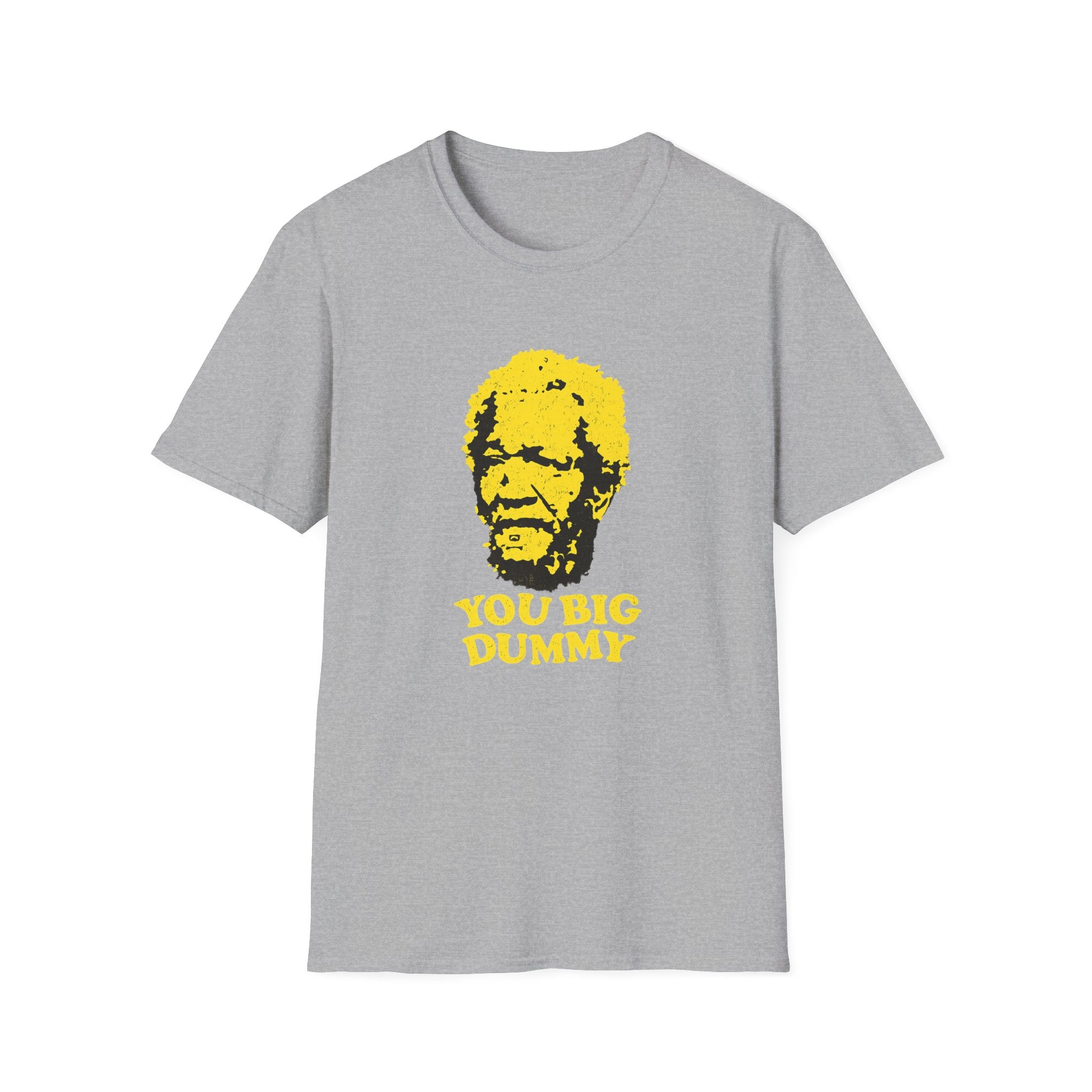 Graphic T-Shirt — Yellow Pop Art Face "You Big Dummy" Retro Humor Tee