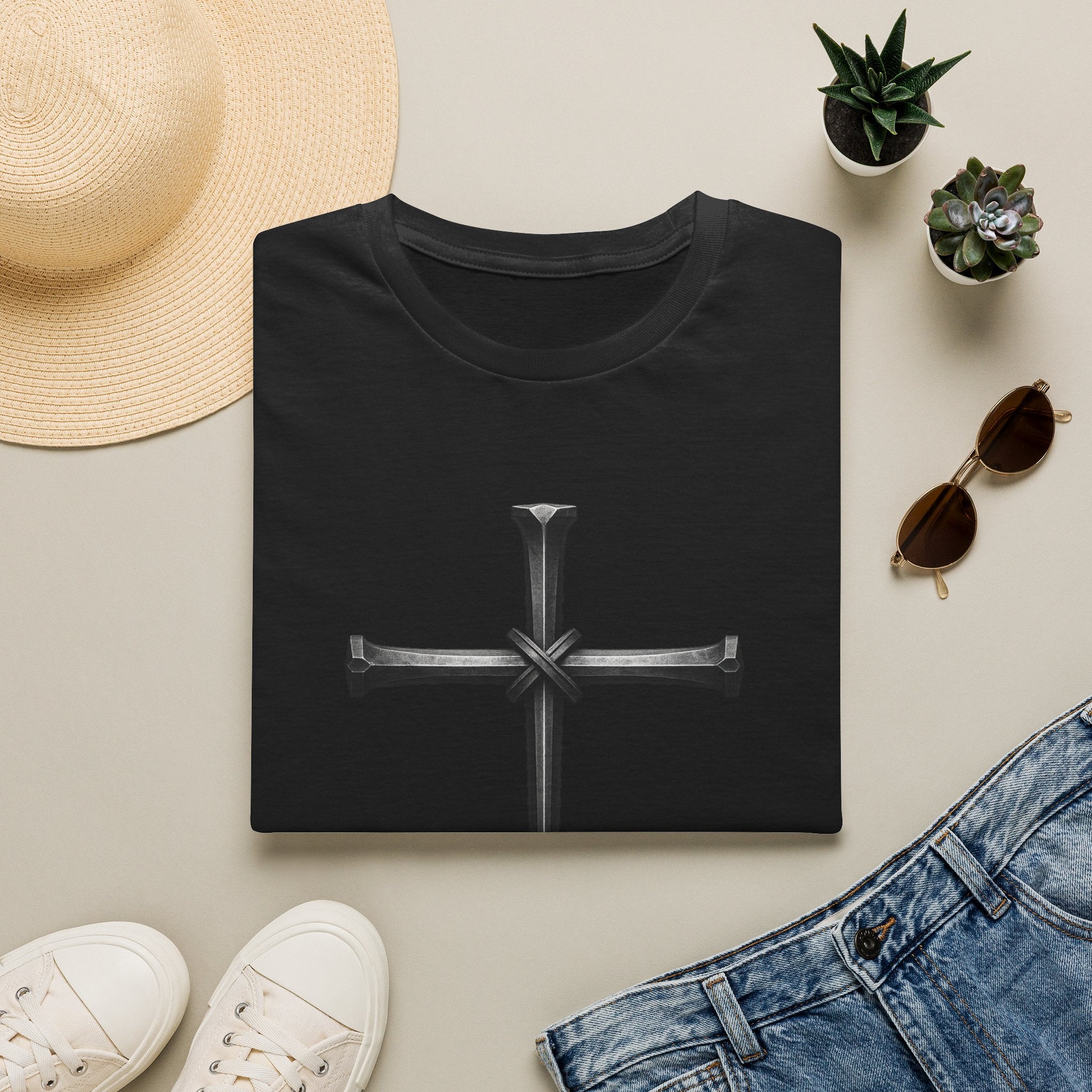 Nail Cross T-Shirt —  Cross Graphic Tee