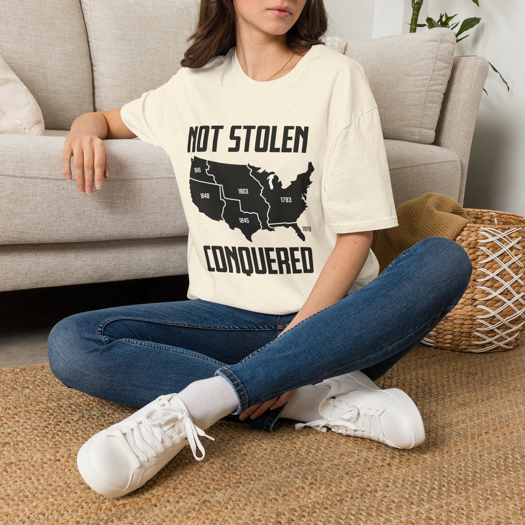 Not Stolen Conquered T‑Shirt — Historical Midwest/Great Plains Map Tee
