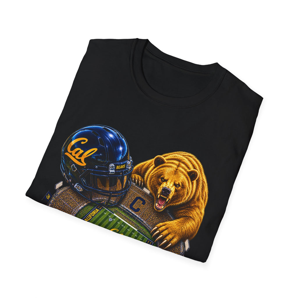 Cal Bears Football Stadium T-Shirt — Golden Bear Helmet Stadium Graphic