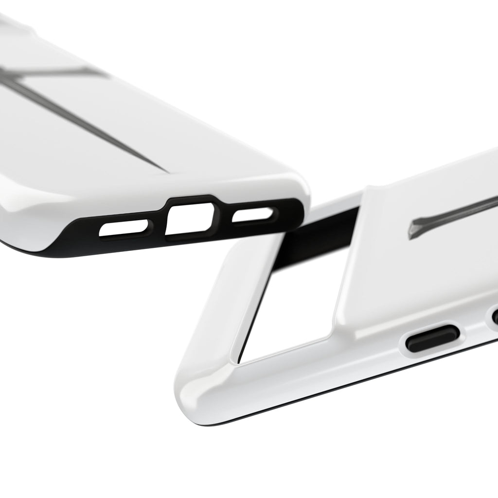 Nail Cross Tough Phone Case – Minimal Gothic Christian Armor for Samsung & iPhone