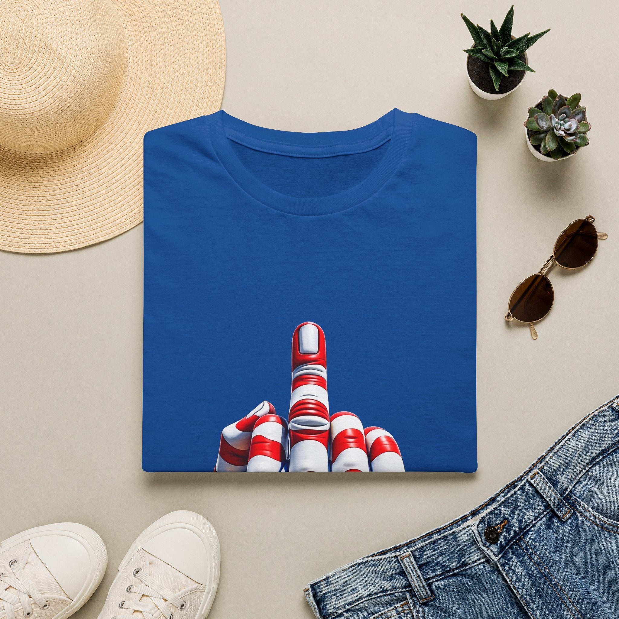 Middle Finger USA Flag T‑Shirt — Patriotic Offensive Graphic Tee