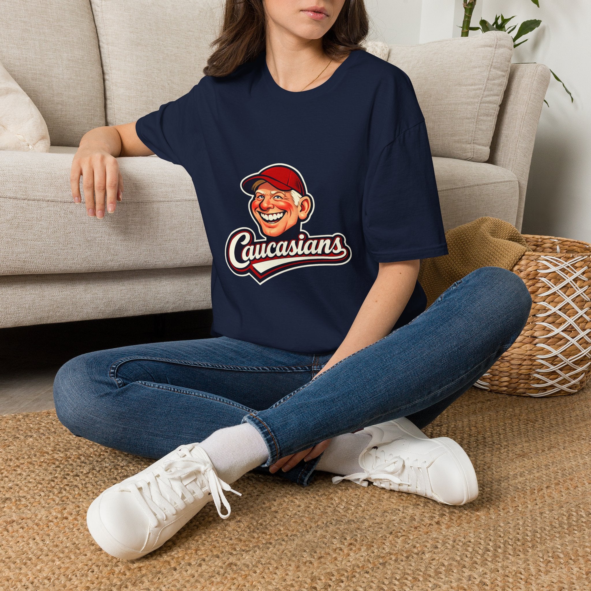Caucasians Retro Mascot T-Shirt