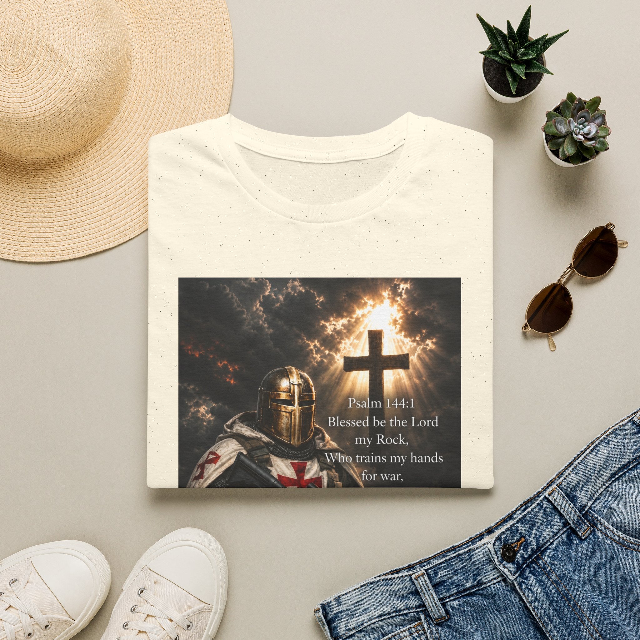 Christian Knight T-Shirt — Psalm 18:1 Faith & Strength Tee