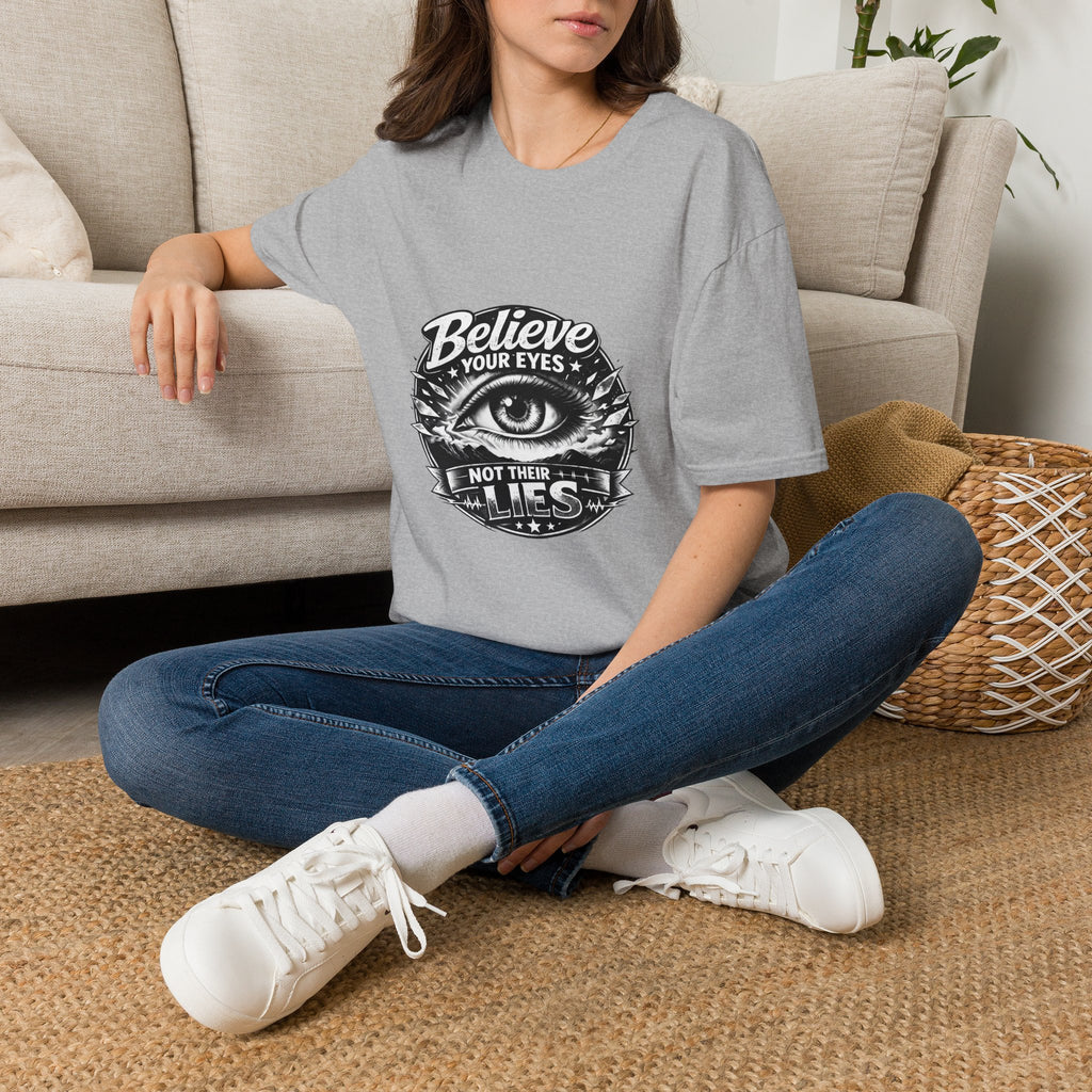Believe Your Eyes T-Shirt — Vintage All-Seeing Eye Graphic Tee