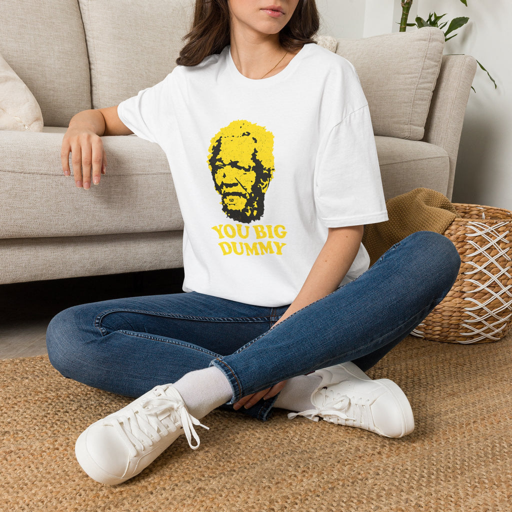 Graphic T-Shirt — Yellow Pop Art Face "You Big Dummy" Retro Humor Tee