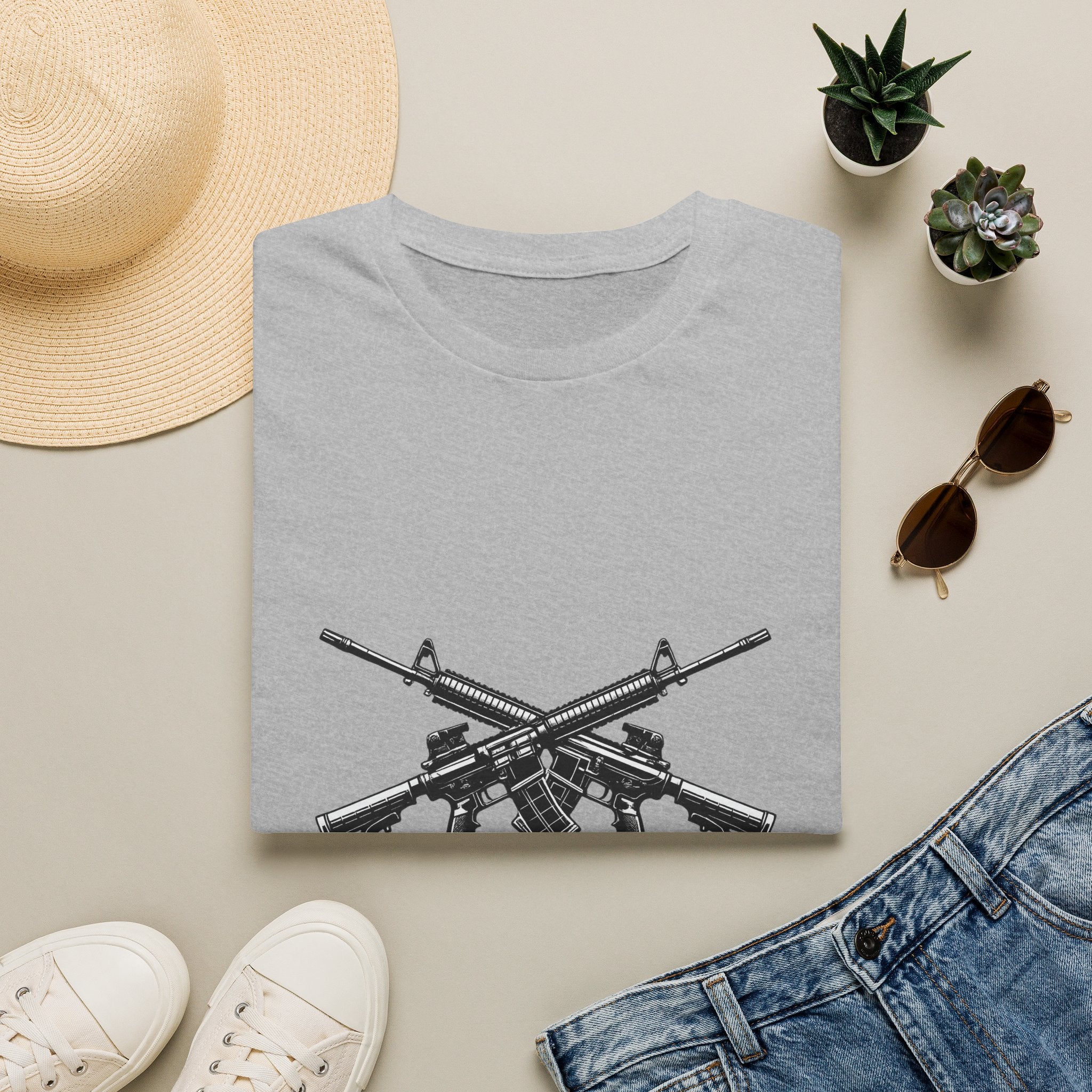 T‑Shirt — "Shall Not Be Infringed" Crossed Rifles 2nd Amendment Tee