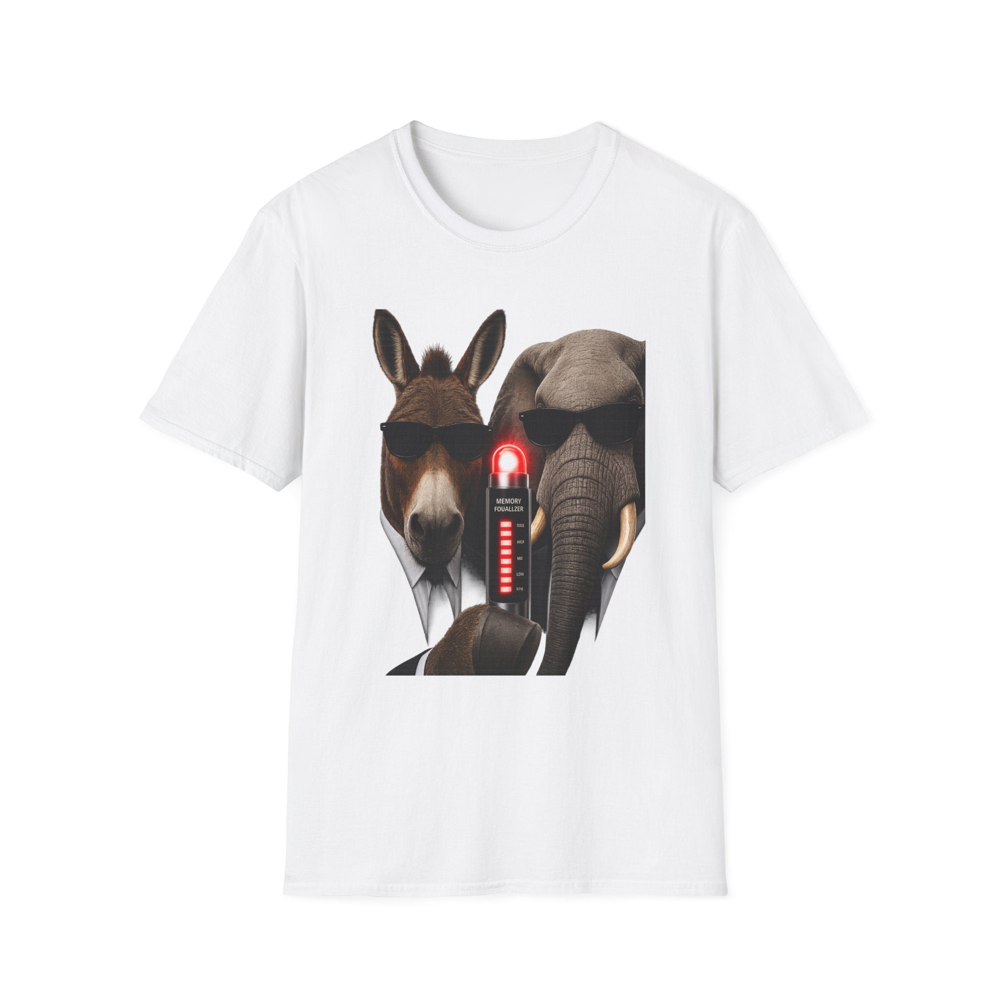 Funny Donkey & Elephant Sunglasses T-Shirt — Political Animal Humor Tee