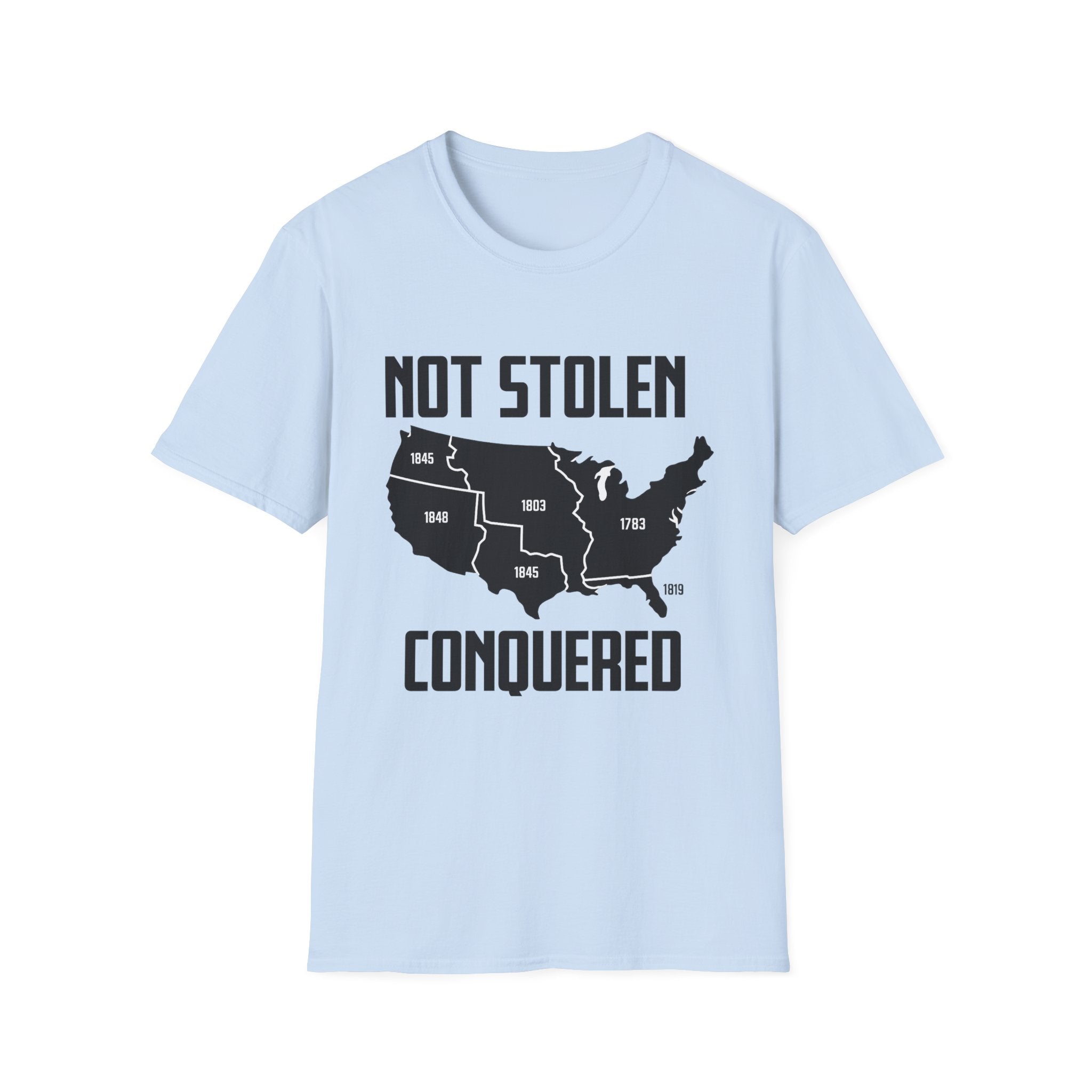 Not Stolen Conquered T‑Shirt — Historical Midwest/Great Plains Map Tee