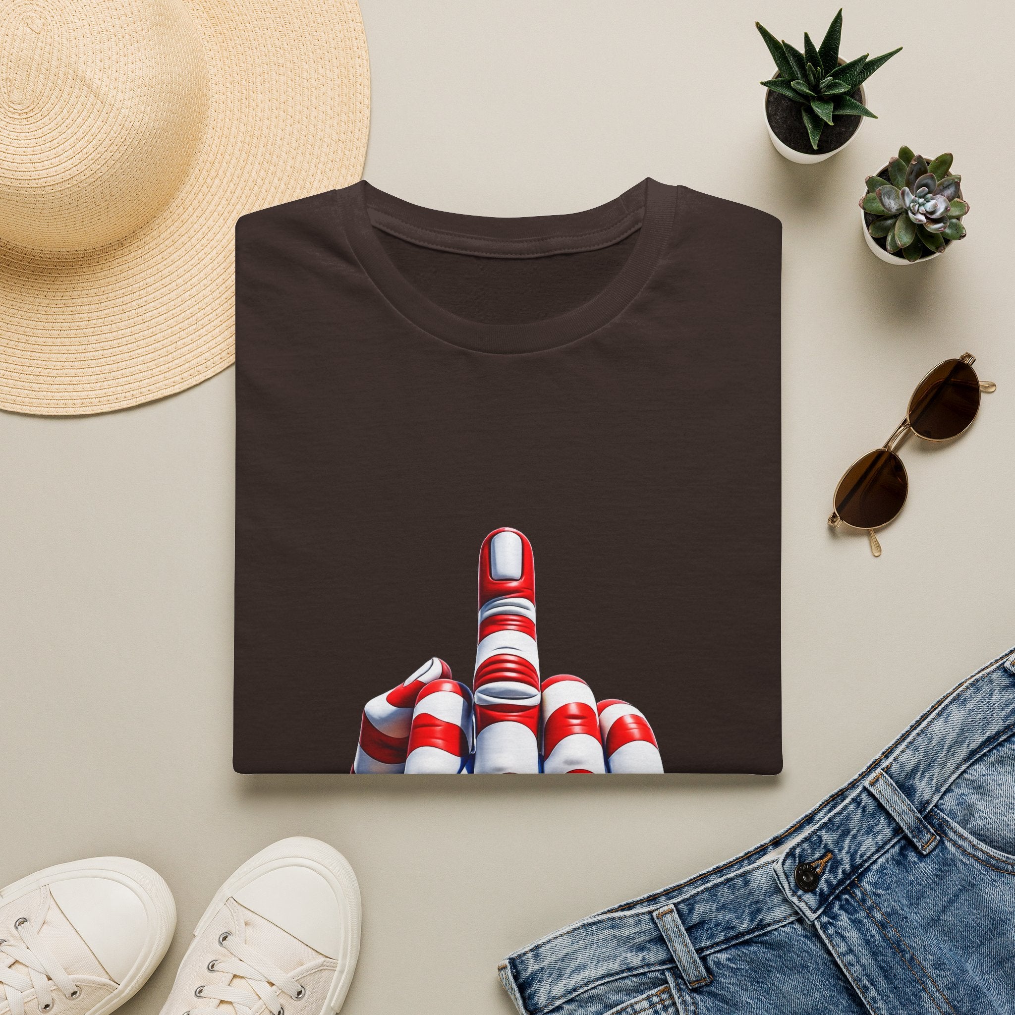 Middle Finger USA Flag T‑Shirt — Patriotic Offensive Graphic Tee