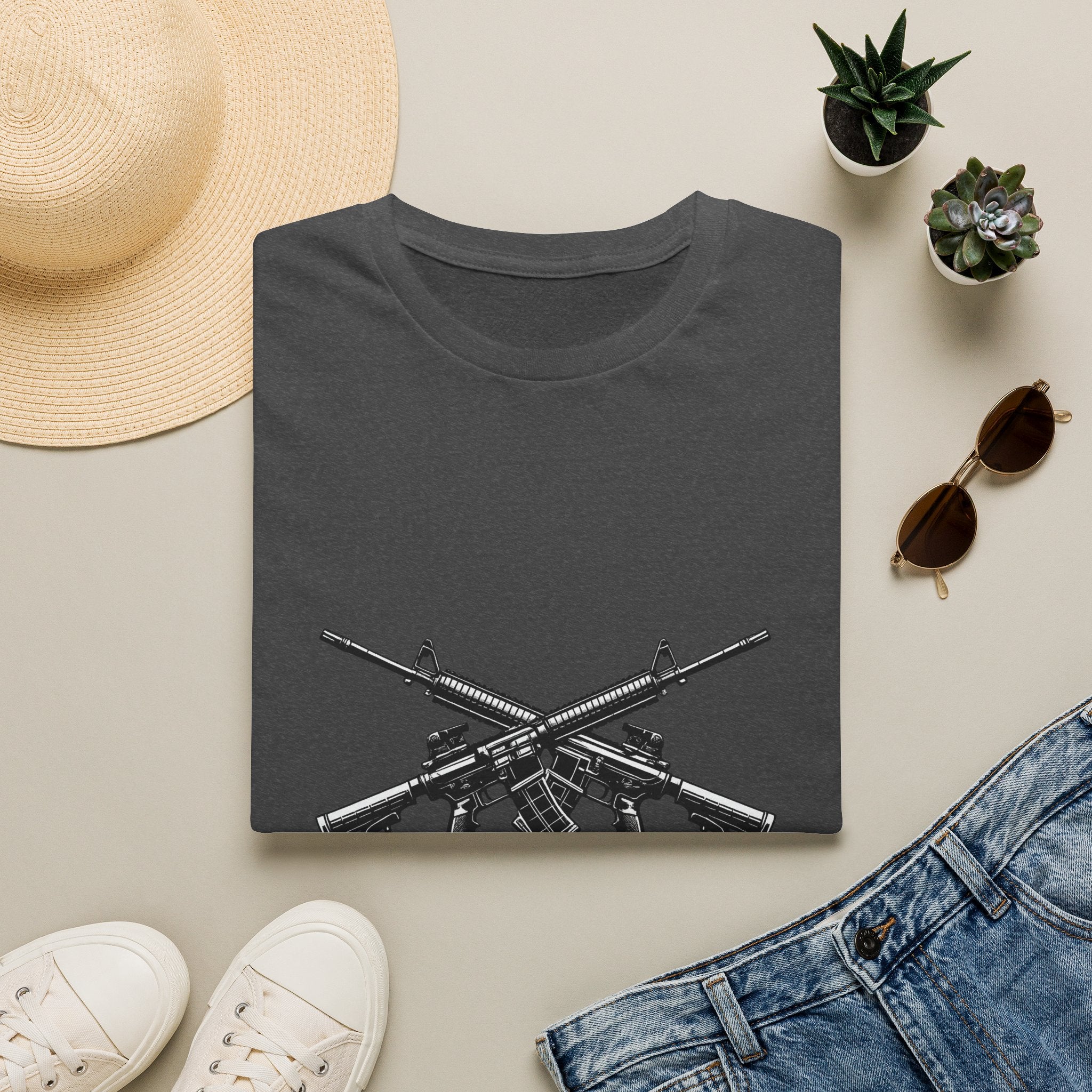 T‑Shirt — "Shall Not Be Infringed" Crossed Rifles 2nd Amendment Tee