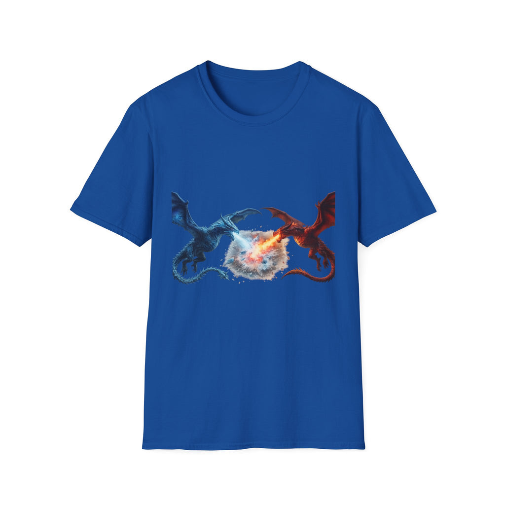 Dragon Duel T-Shirt — Fire vs Ice- Wyverns Graphic Tee