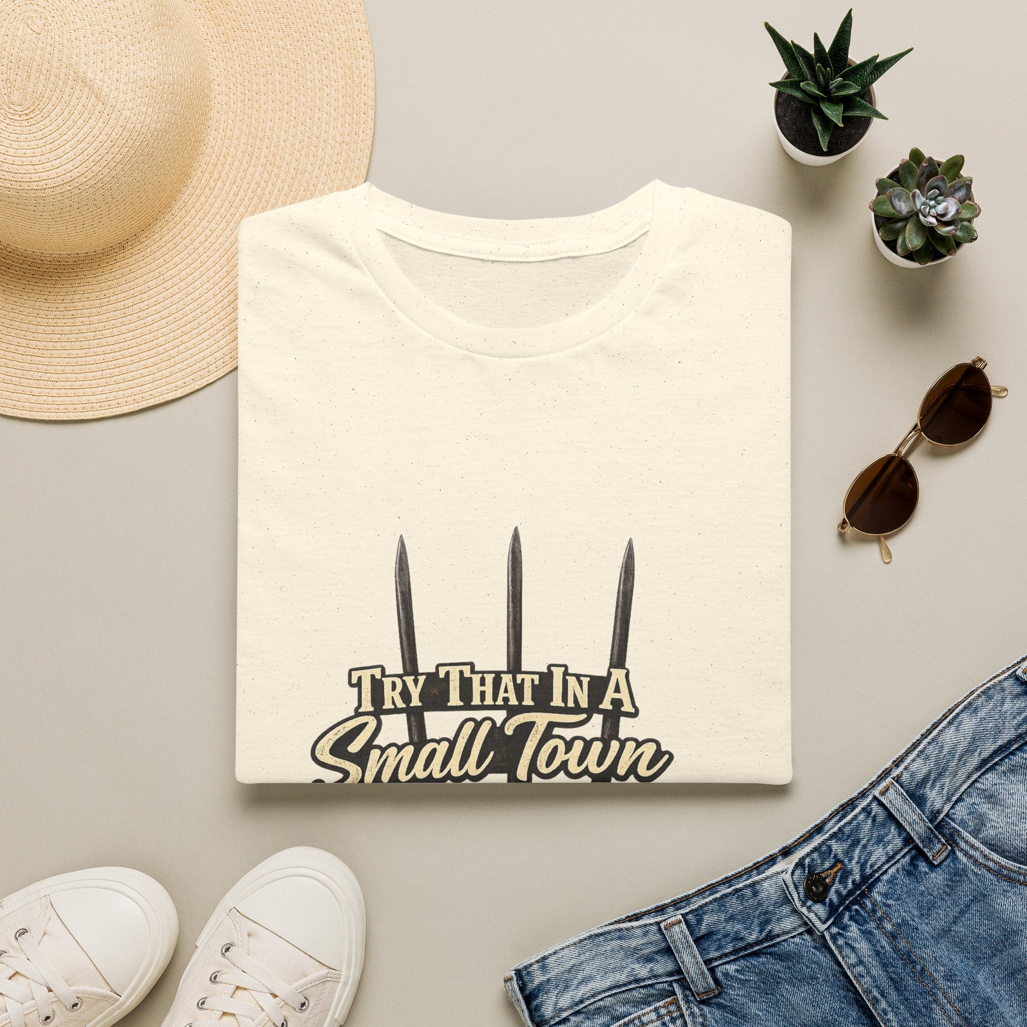 T‑Shirt — "Try That in a Small Town" Pitchfork Graphic Tee