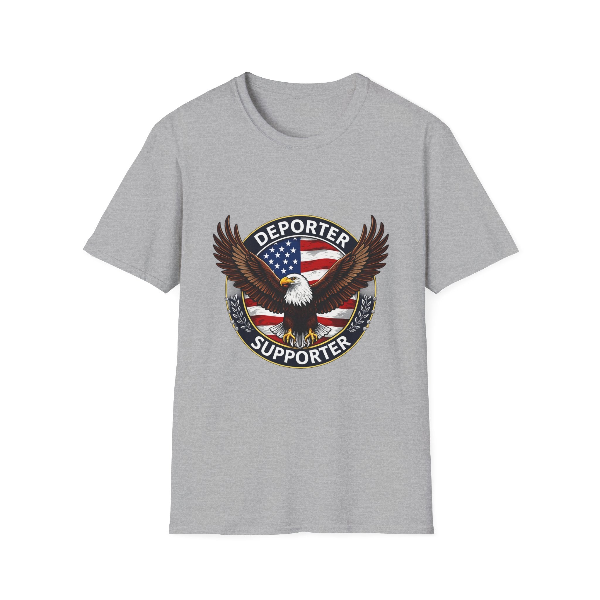 Deporter Supporter T-Shirt — Patriotic Eagle American Flag Tee