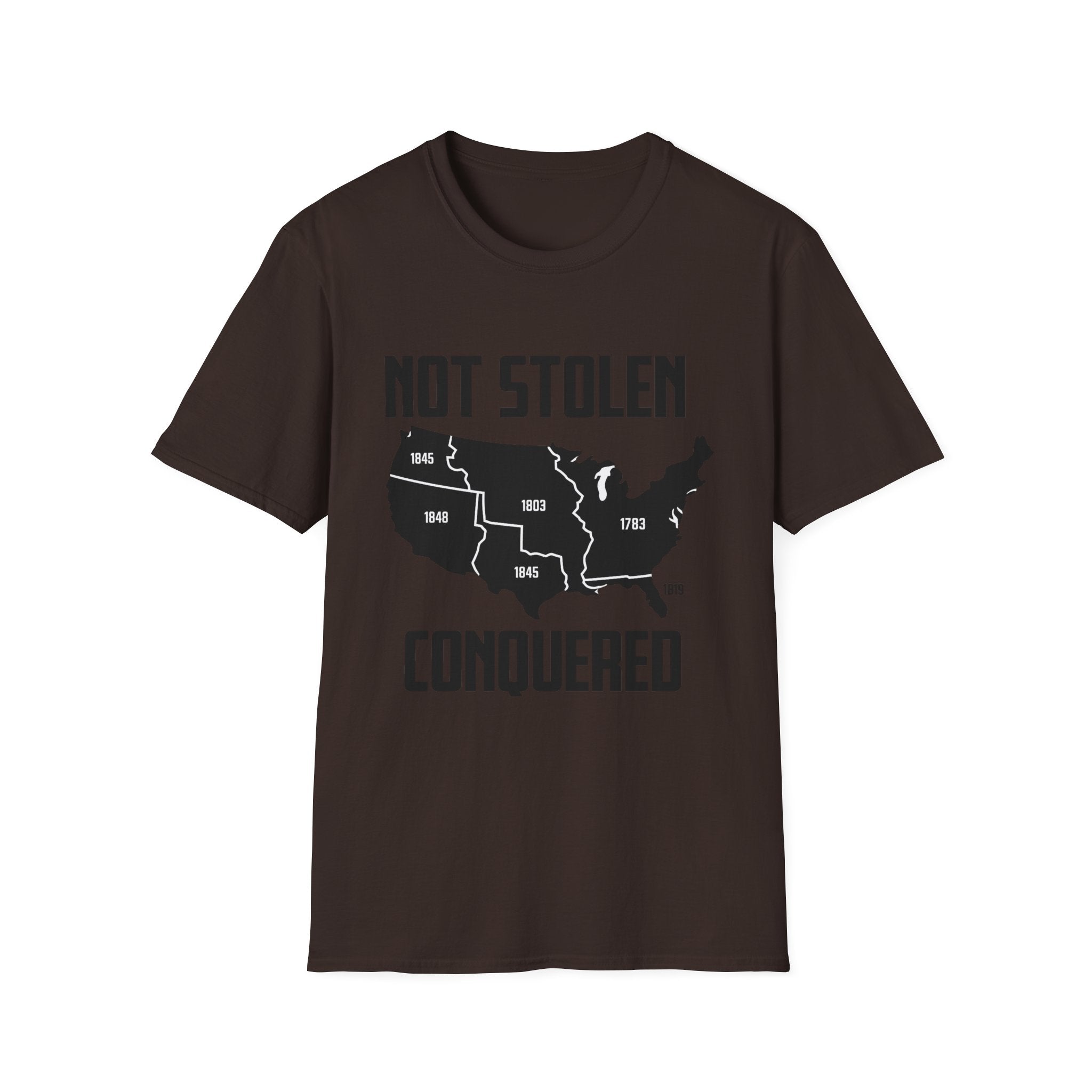 Not Stolen Conquered T‑Shirt — Historical Midwest/Great Plains Map Tee